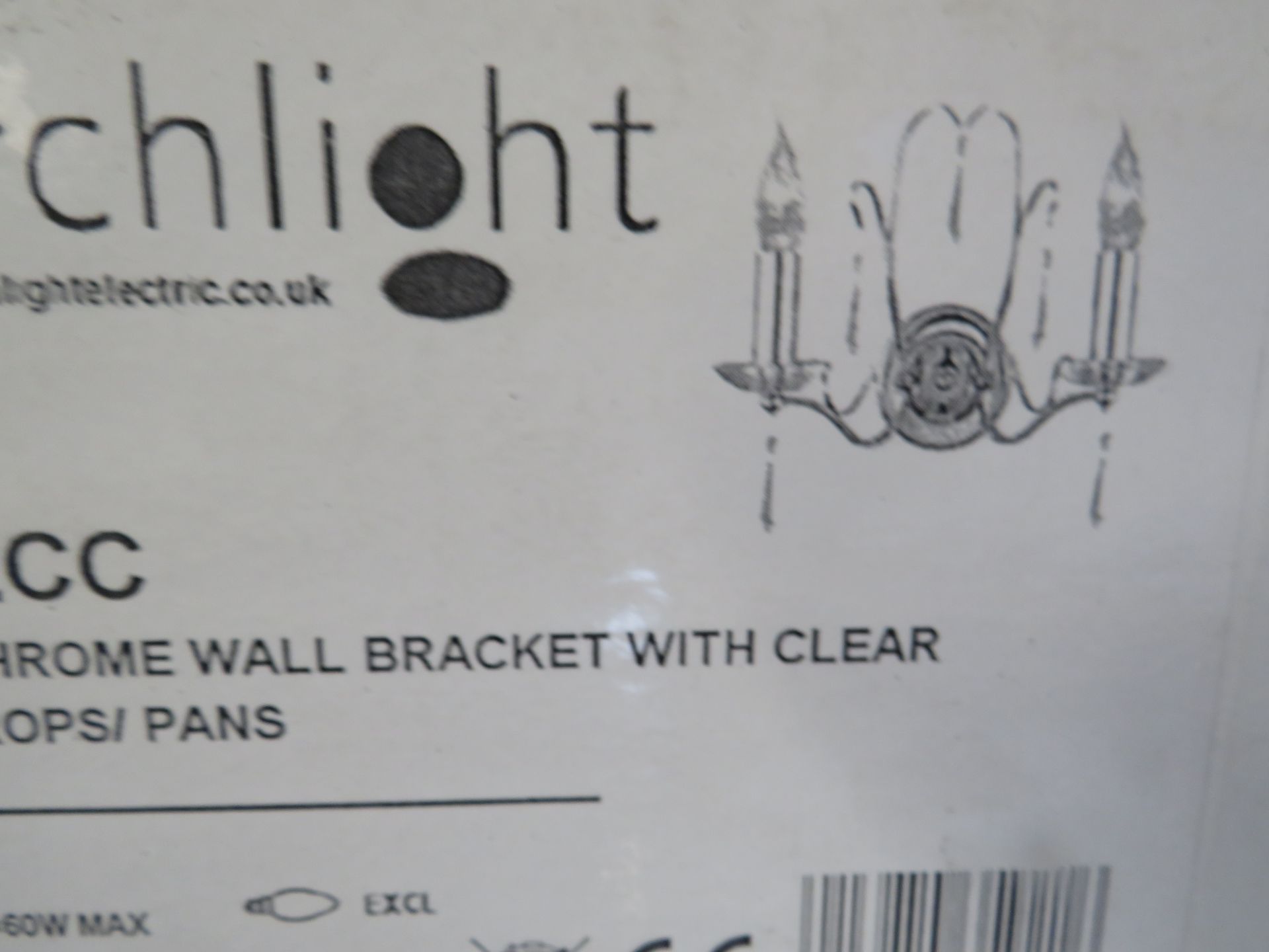 Searchlight Tiara 2 Light Wall Bracket In Chrome RRP “?68.00 - This lot contains unsorted raw