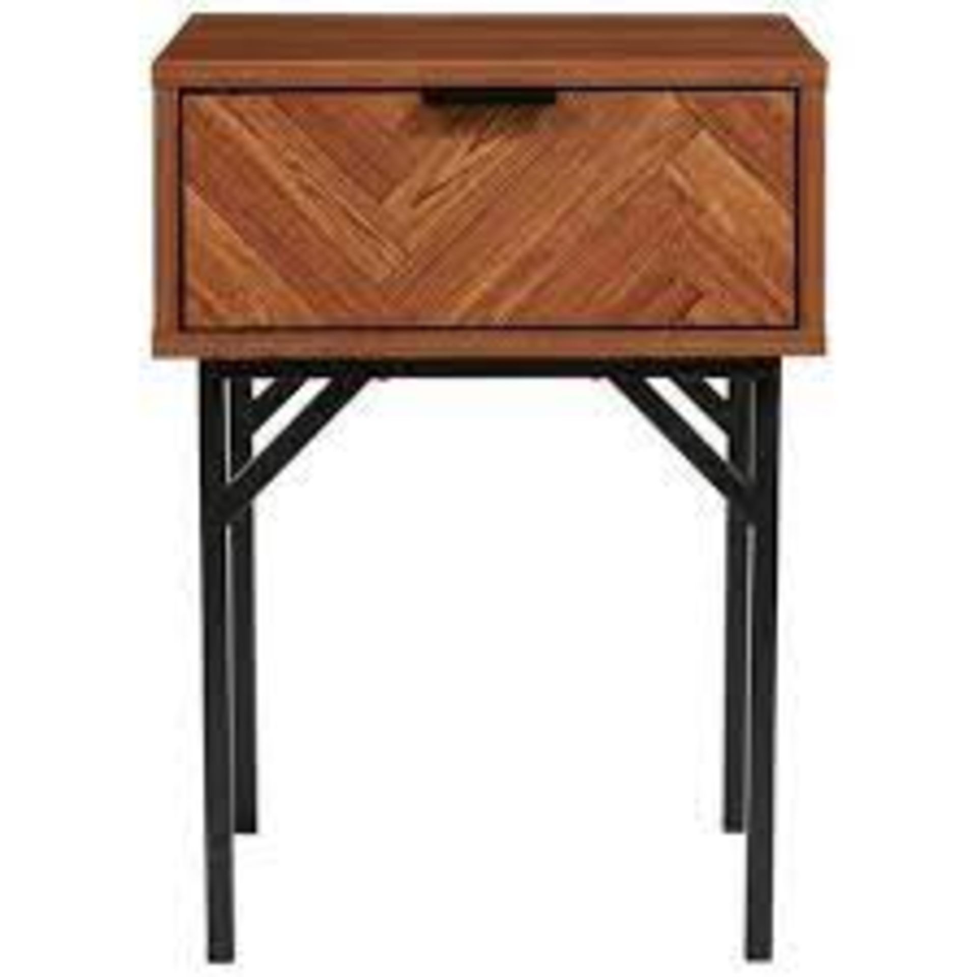 Lloyd Pascal 1 Drawer Table in Dark Chevron. RRP £69. Boxed & unchecked