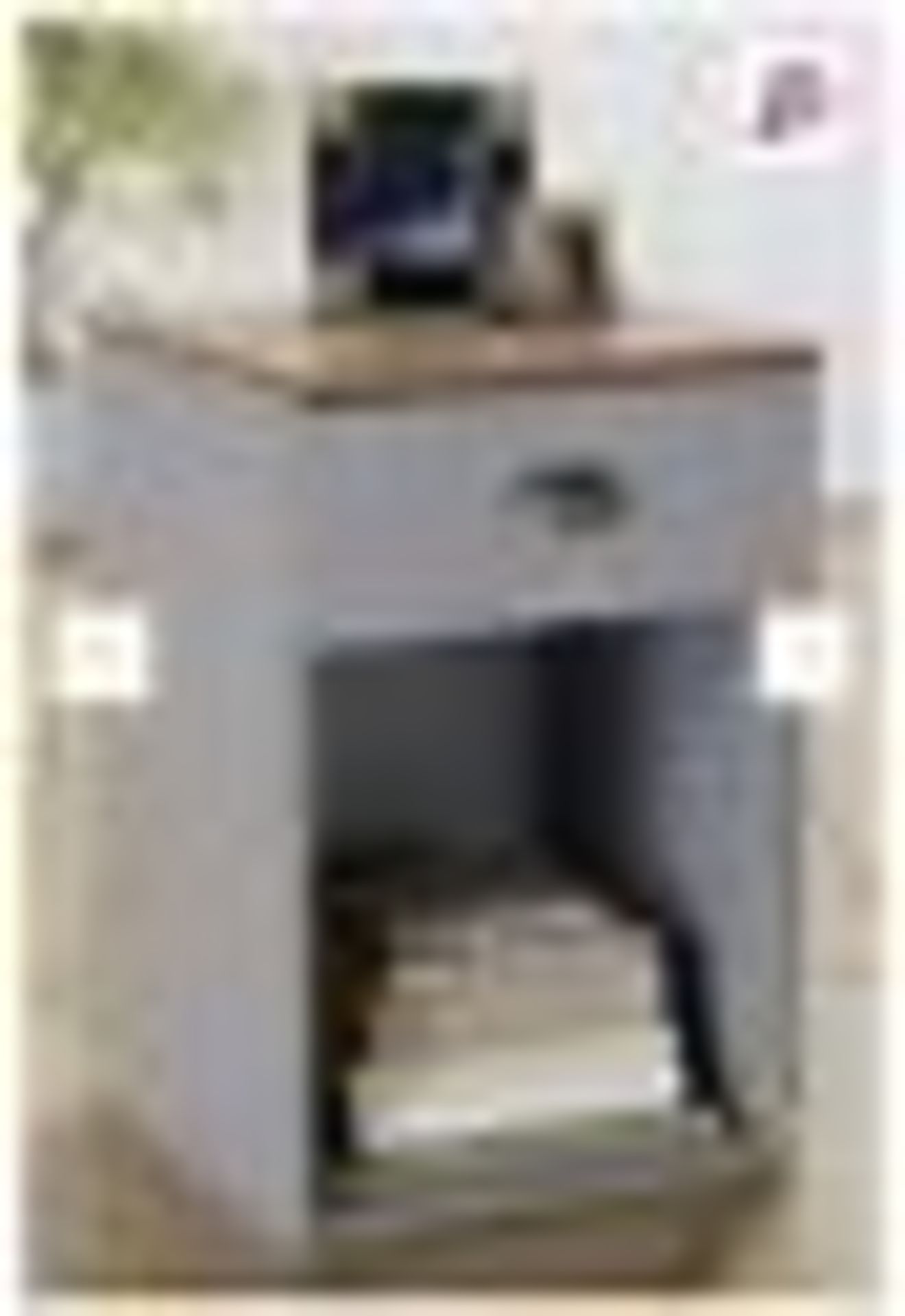 Lloyd Pascal 1 Drawer Bedside unit in Grey & Oak effect. RRP £20. Boxed & unchecked