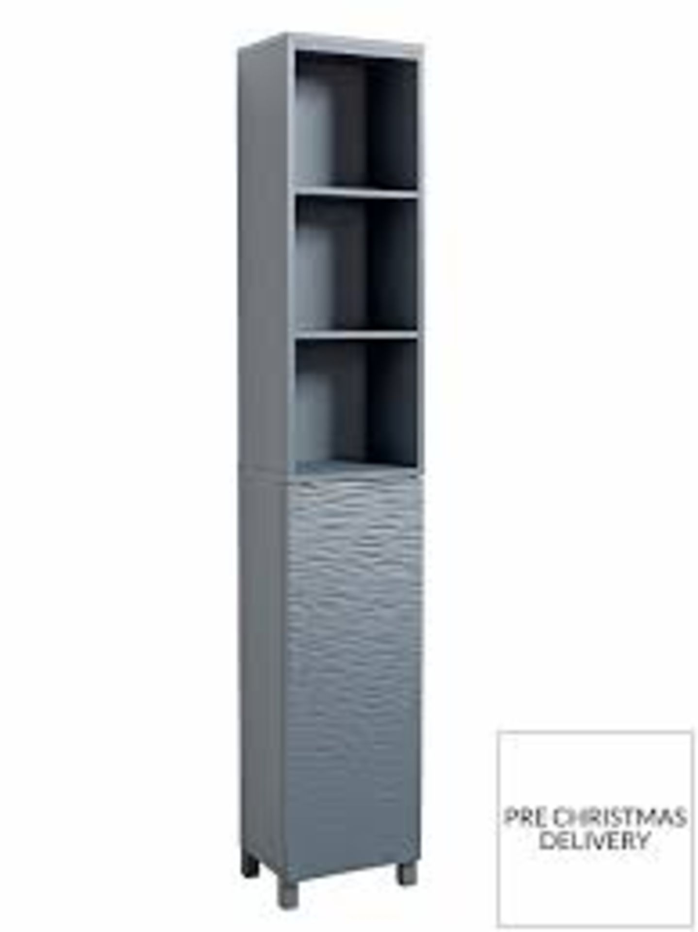 Lloyd Pascal Grey Tallboy Cabinet. RRP £139,. Unchecked