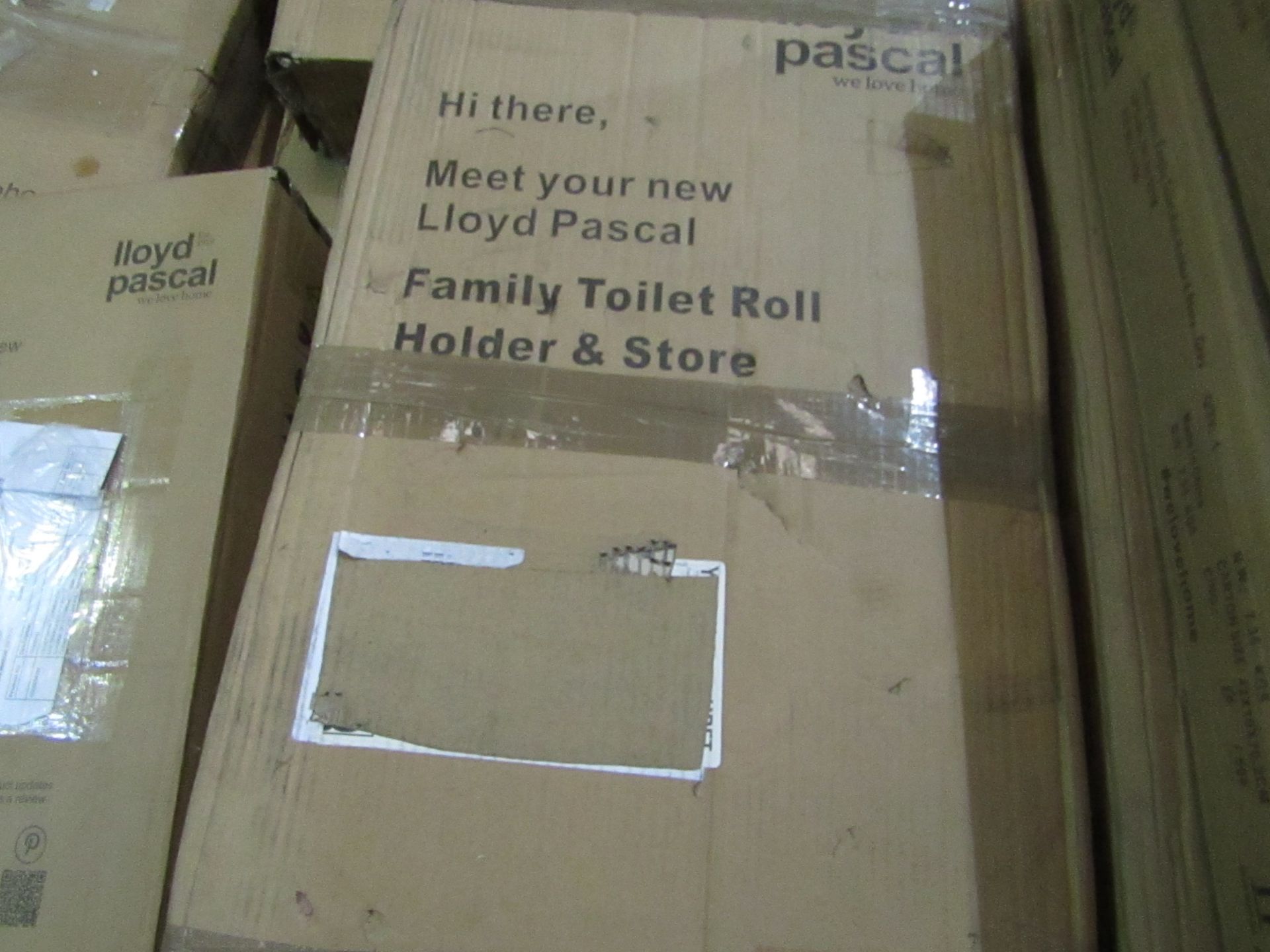 Lloyd Pascal White Family Toilet Roll Holder & Store. RRP £65 boxed unchecked