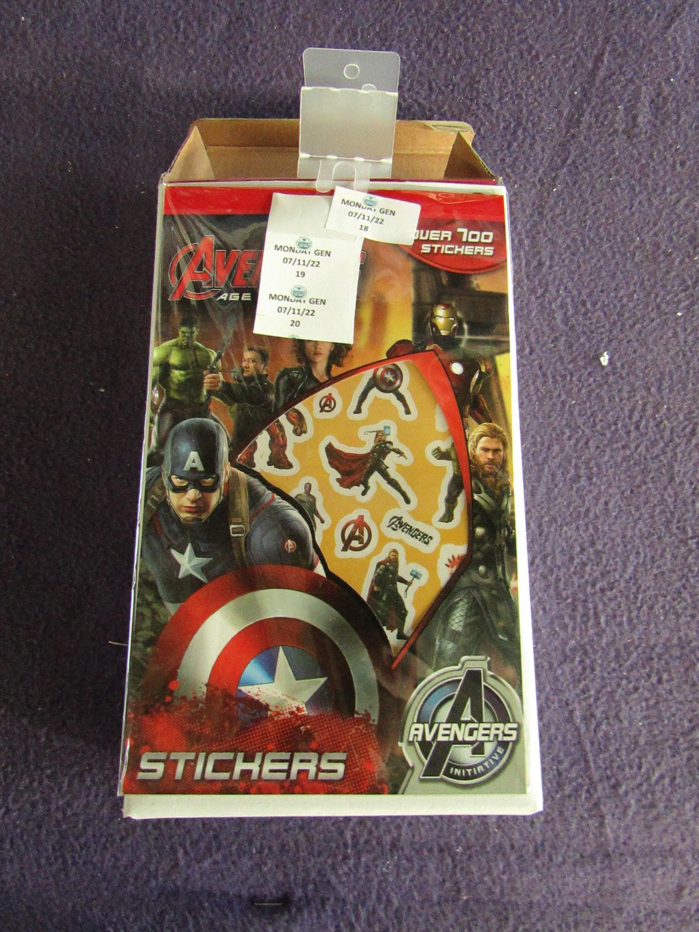 Marvel - Avengers Age Of Ultron - 700 Stickers - All Unused & Boxed.