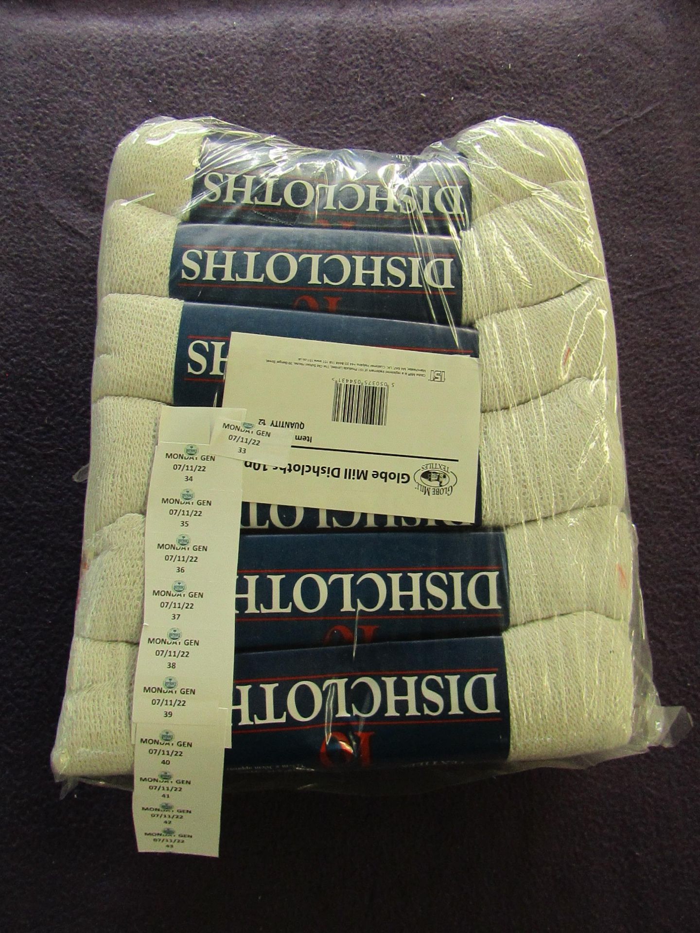 120x Globe Mill - Dish Cloths - All New & Packaged.