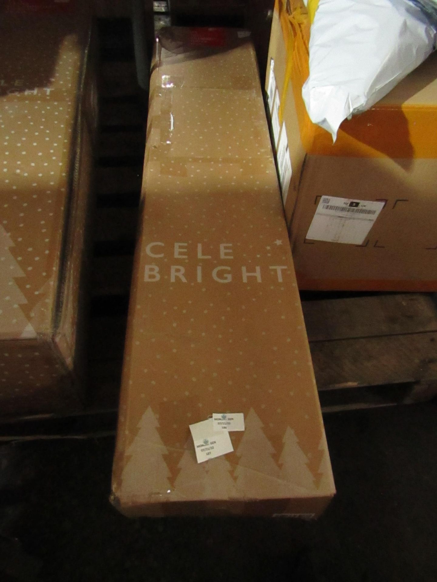 | 1X | CELEBRIGHT SNOWY BROWN TWIG TREE 6FT WARM WHITE | USED CONDITION UNCHECKED & BOXED | NO