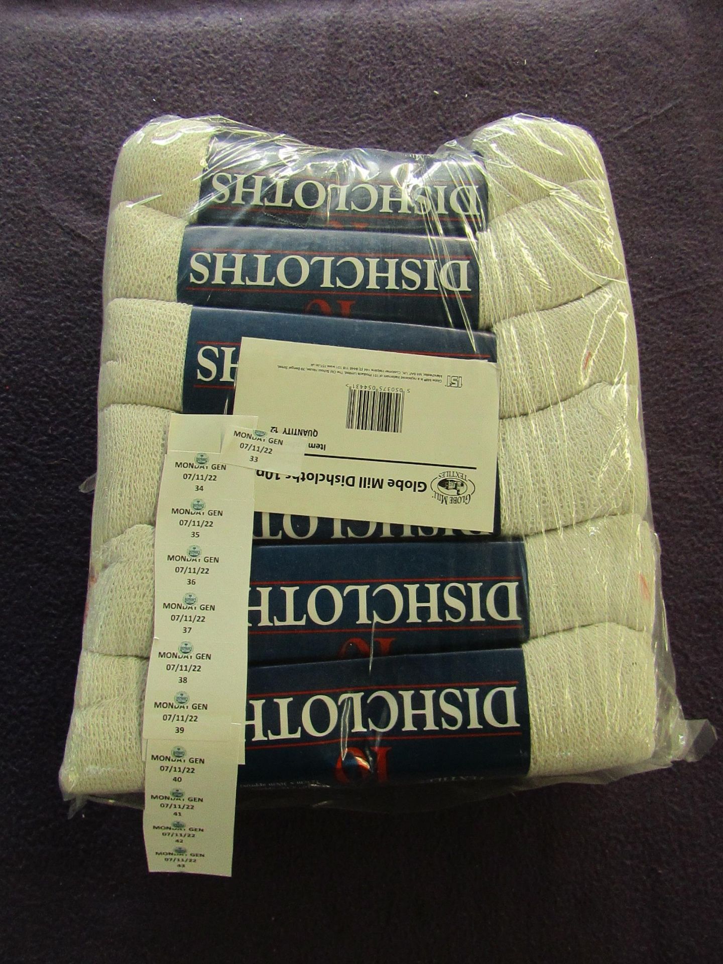 120x Globe Mill - Dish Cloths - All New & Packaged.