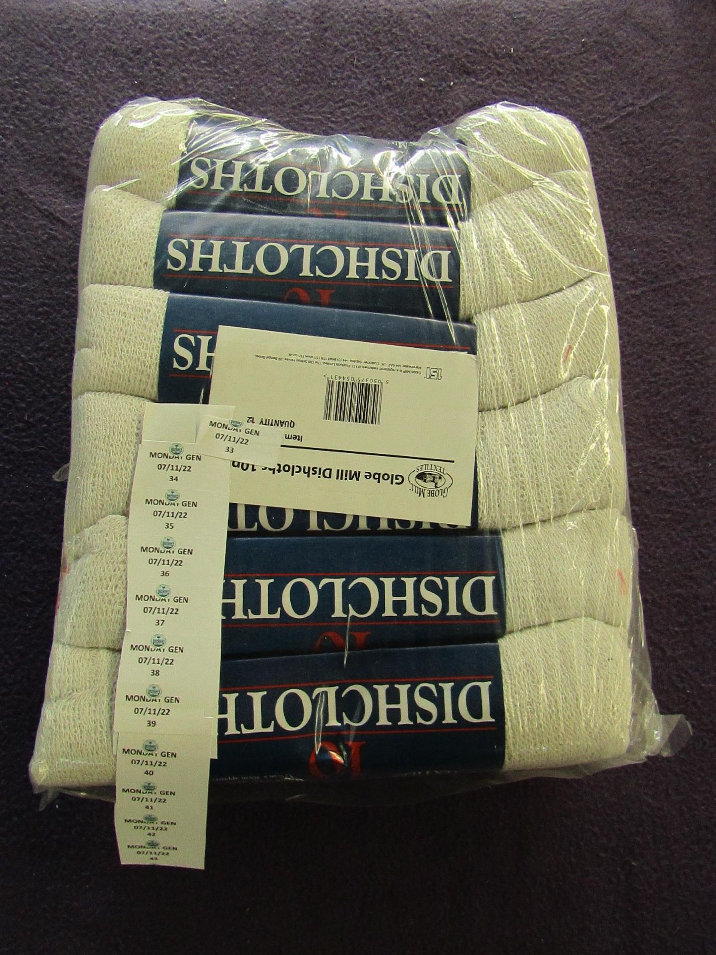 120x Globe Mill - Dish Cloths - All New & Packaged.