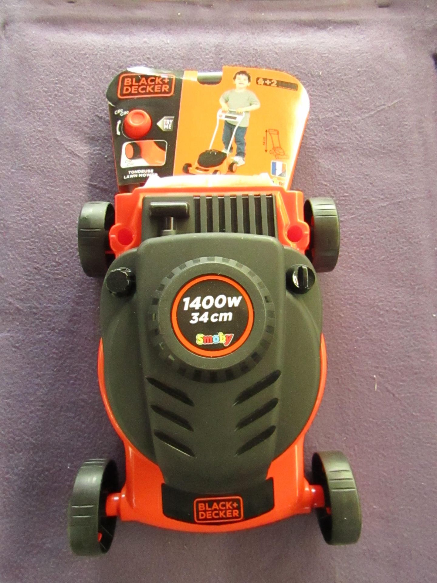 Smoby - Black & Decker Lawnmower - New.