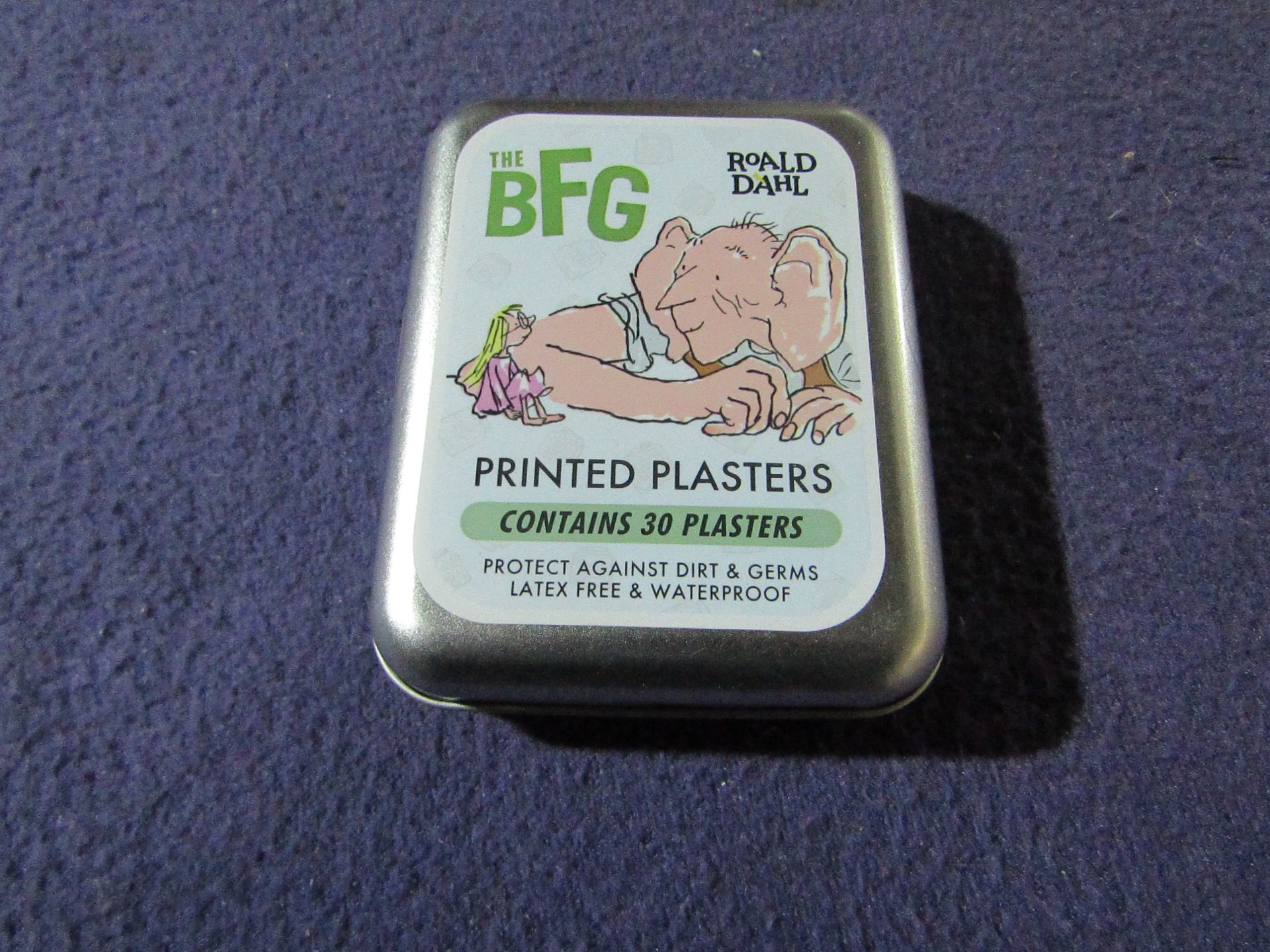 2x Boxes Containing : Roald Dahl - The BFG Plaster Tins ( 32 Tins Per Box ) - New & Boxed.
