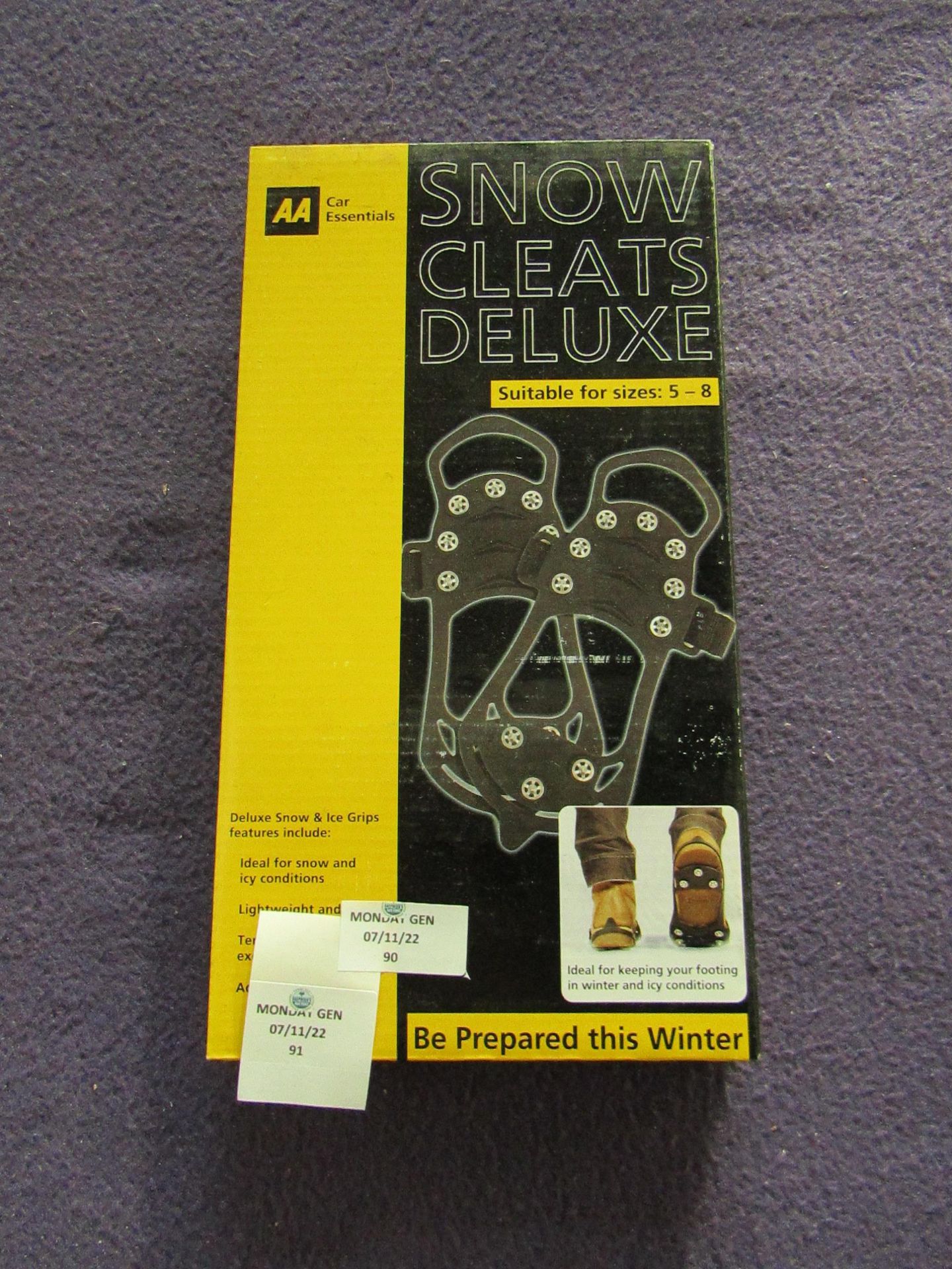 10x AA - Deluxe Snow Cleats ( Size 5-8 ) - Unused & Boxed