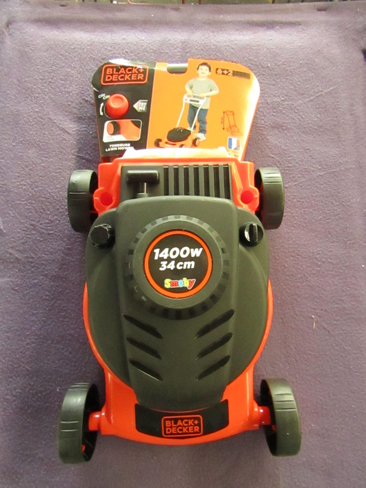 Smoby - Black & Decker Lawnmower - New.