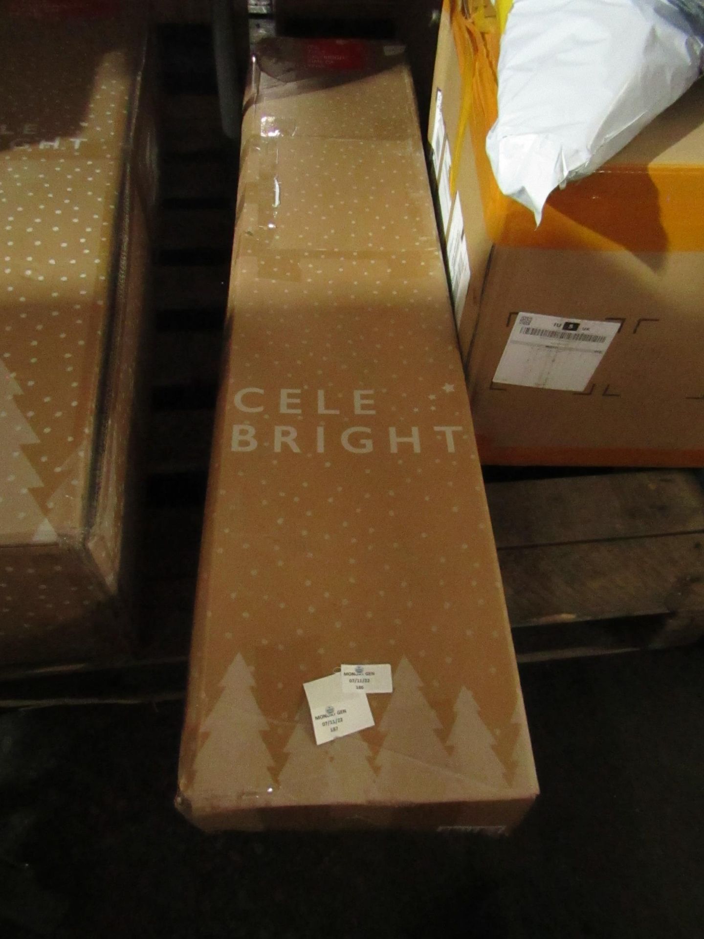 | 1X | CELEBRIGHT SNOWY BROWN TWIG TREE 6FT WARM WHITE | USED CONDITION UNCHECKED & BOXED | NO