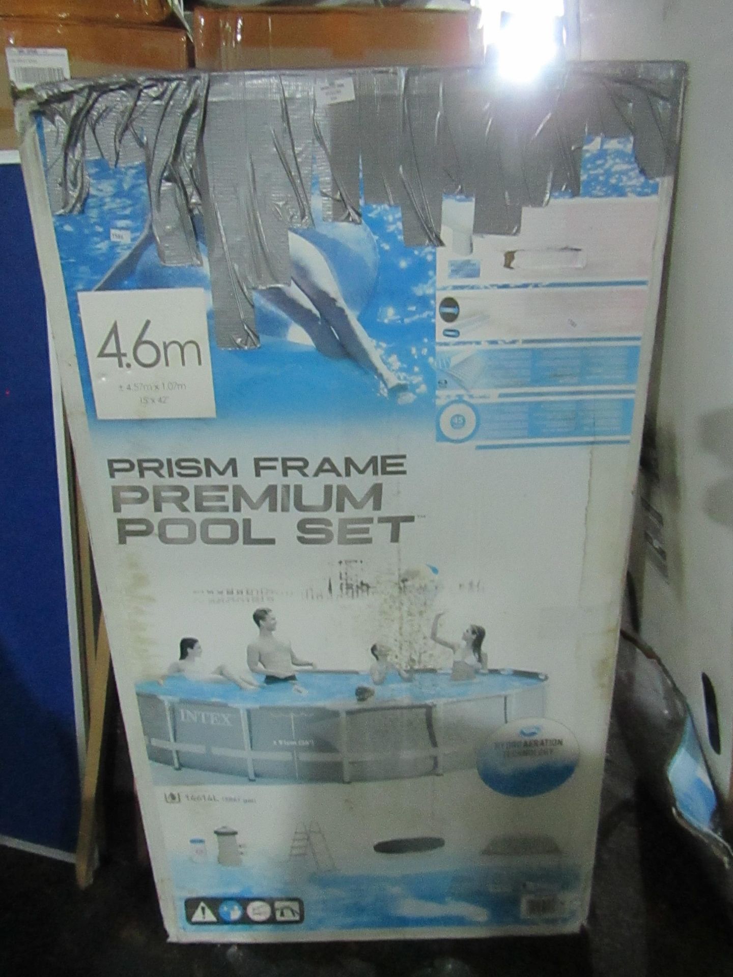 Intex - Round Prism Frame Pool 15' x 48" (4.57M x 1.07M) - Unchecked & Boxed. RRP œ650.