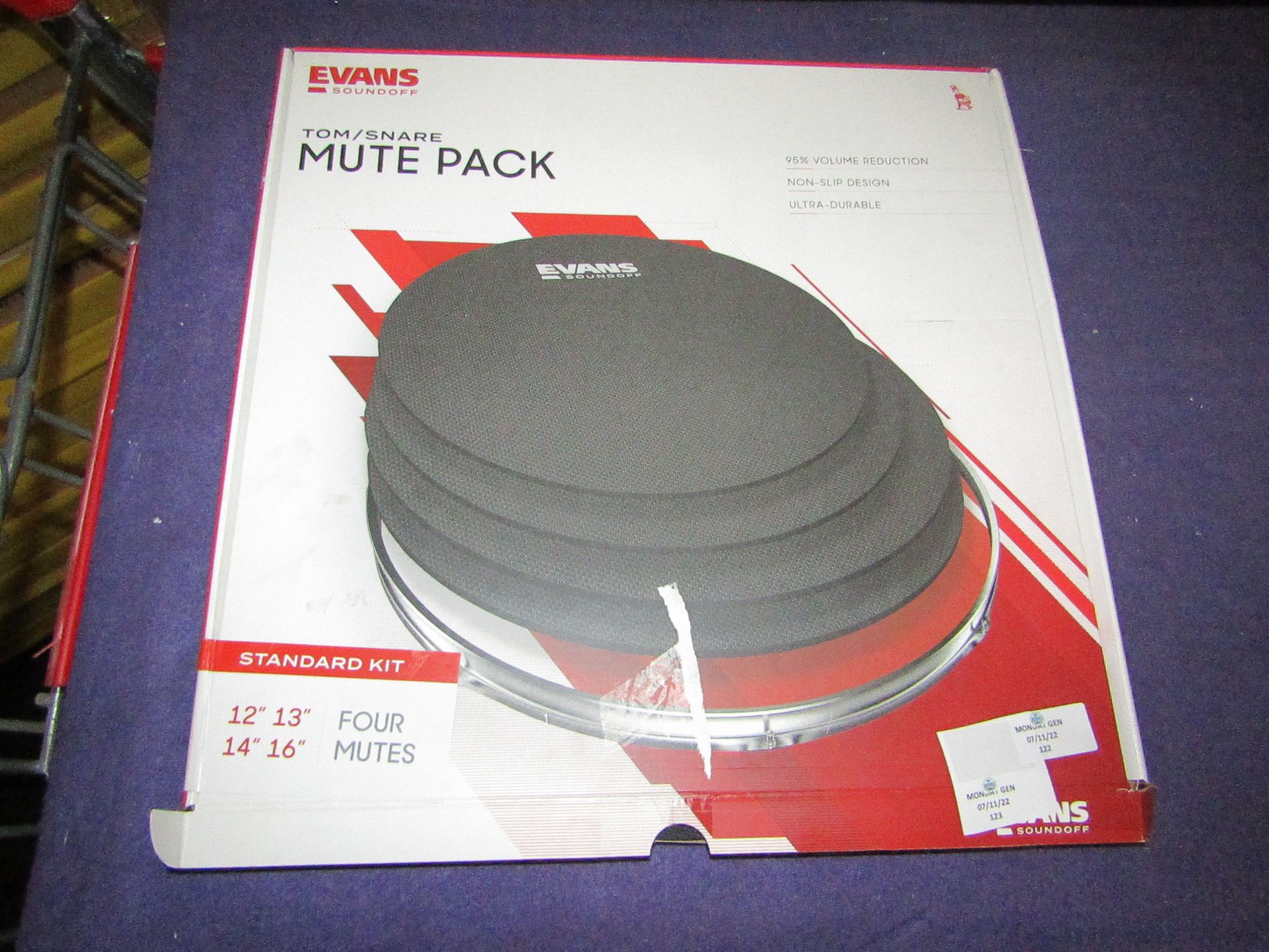 Evans - Tom / Snare Mute Pack ( Four Muties - 12", 13", 14",16" ) - Good Condition & Boxed.