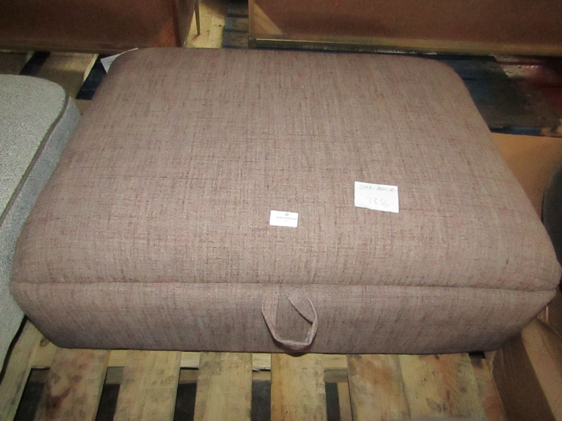 Oak Furnitureland Dexter Storage Footstool In Coffee Fabric RRP Â£279.99 Our footstools have flat