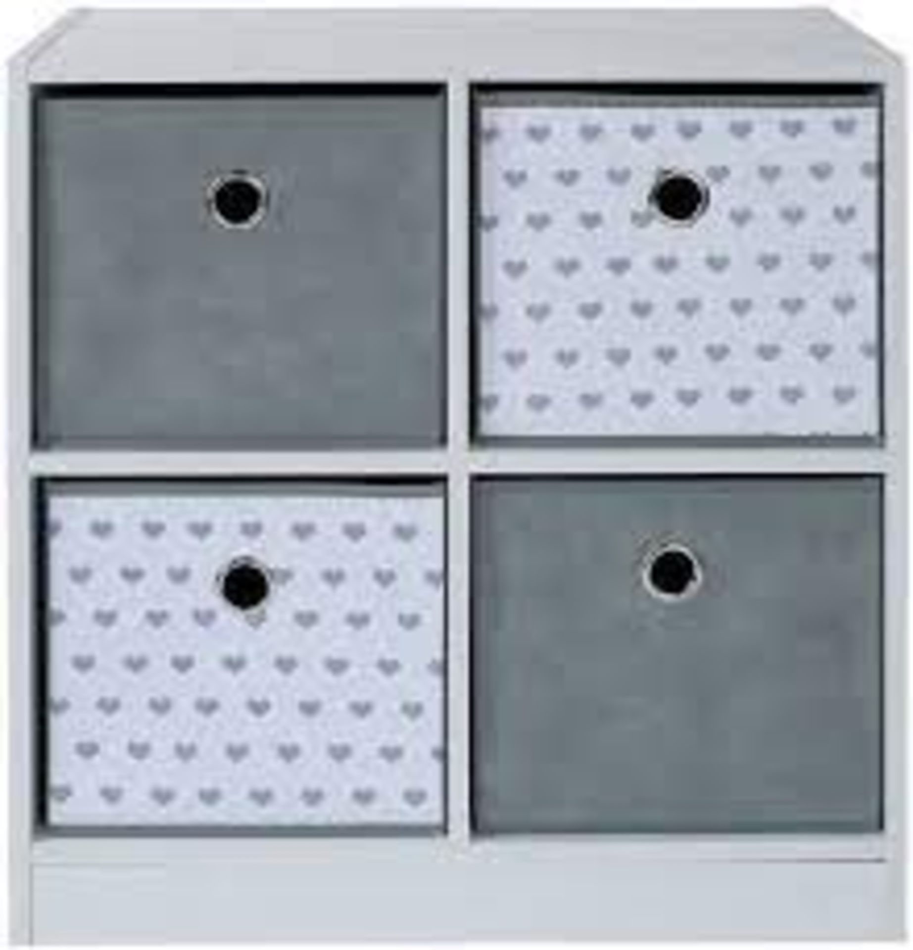 Lloyd Pascal - 4-Cube Unit Grey Hearts & Grey - Unchecked & Boxed.