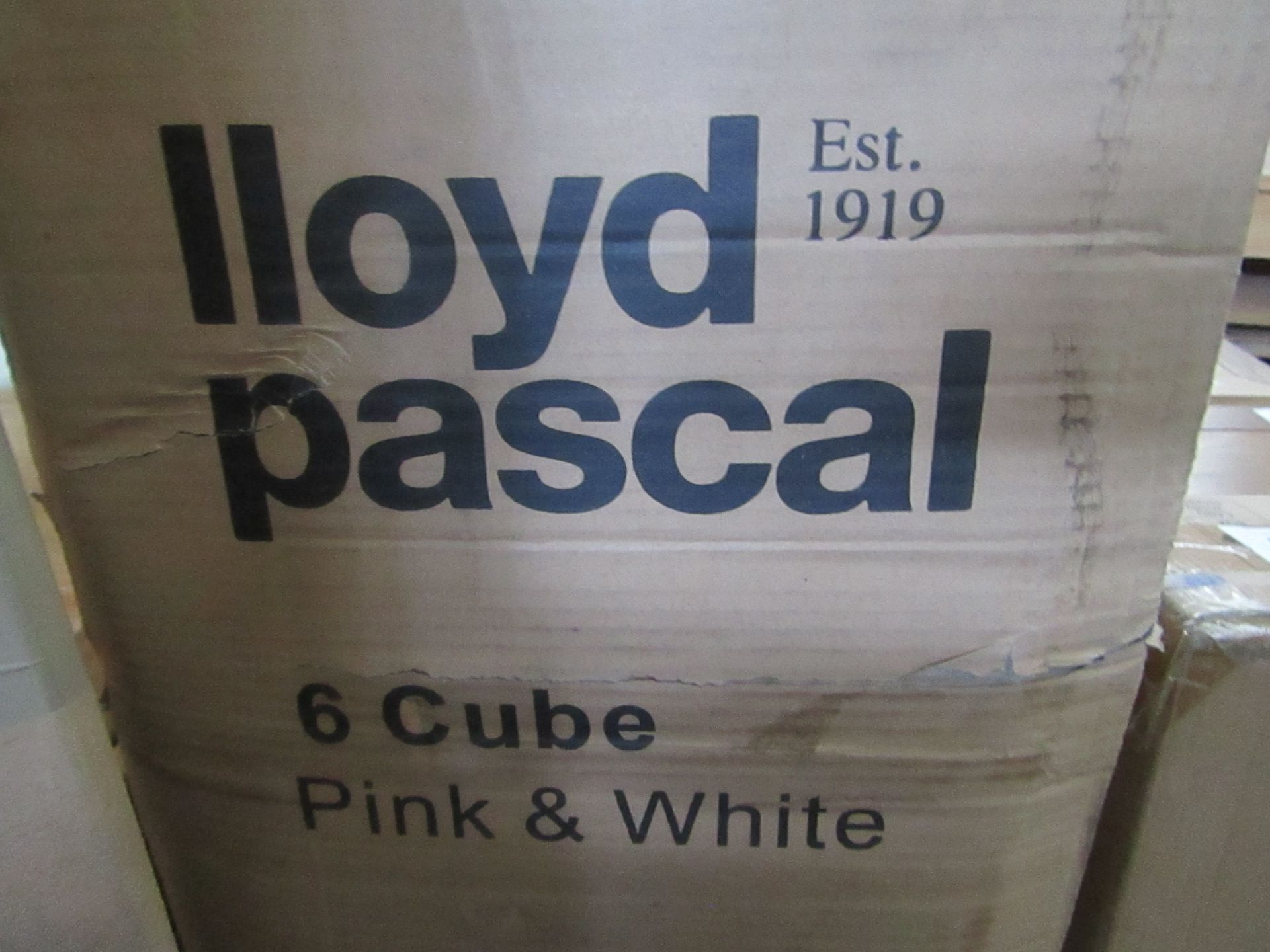 Lloyd Pascal - 6-Cube Unit - Pink & White - Unchecked & Boxed. - Image 2 of 2