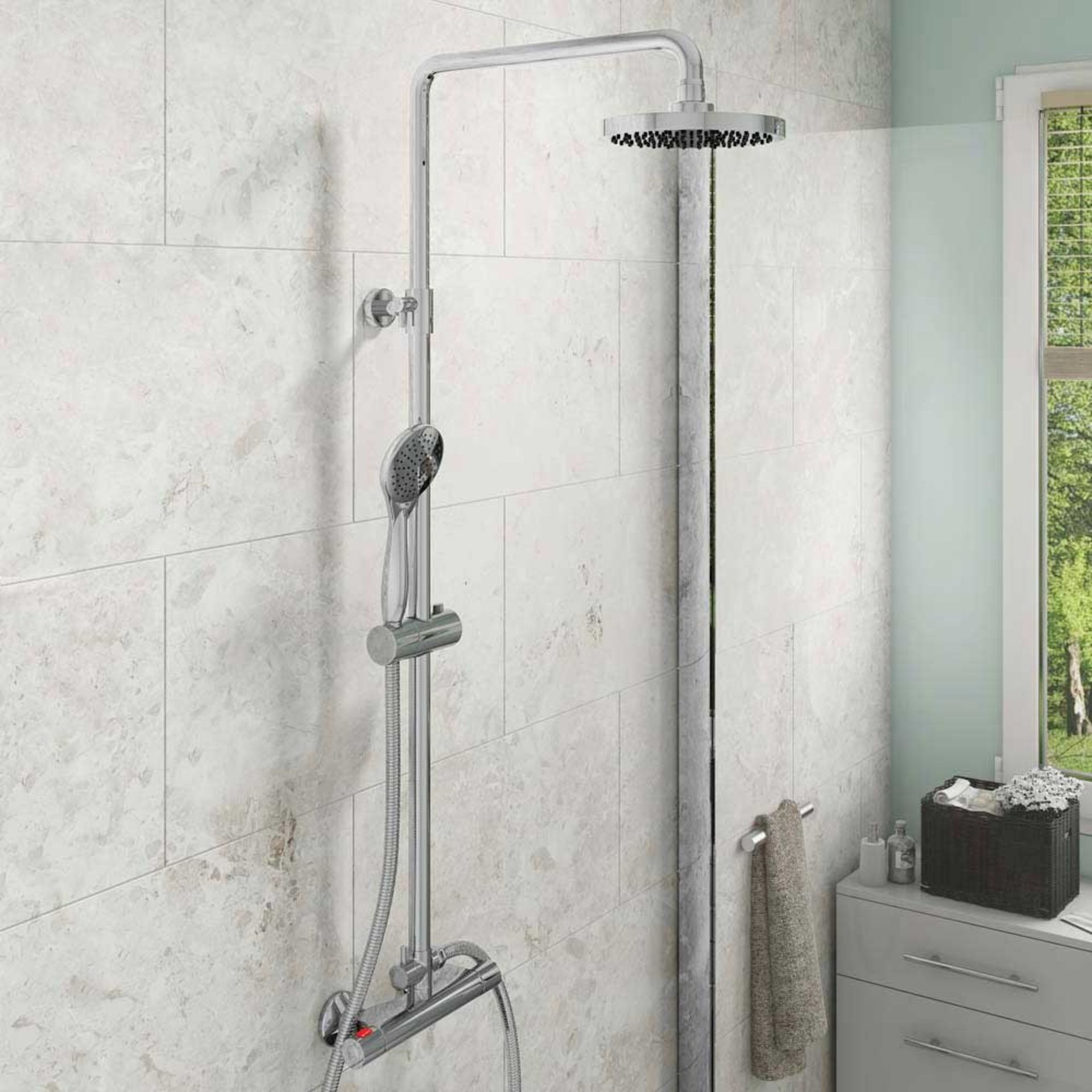 Arley Professional - Huron Ridid Riser Shower - Includes Round Head & Diverter ( 692SH001 ) -