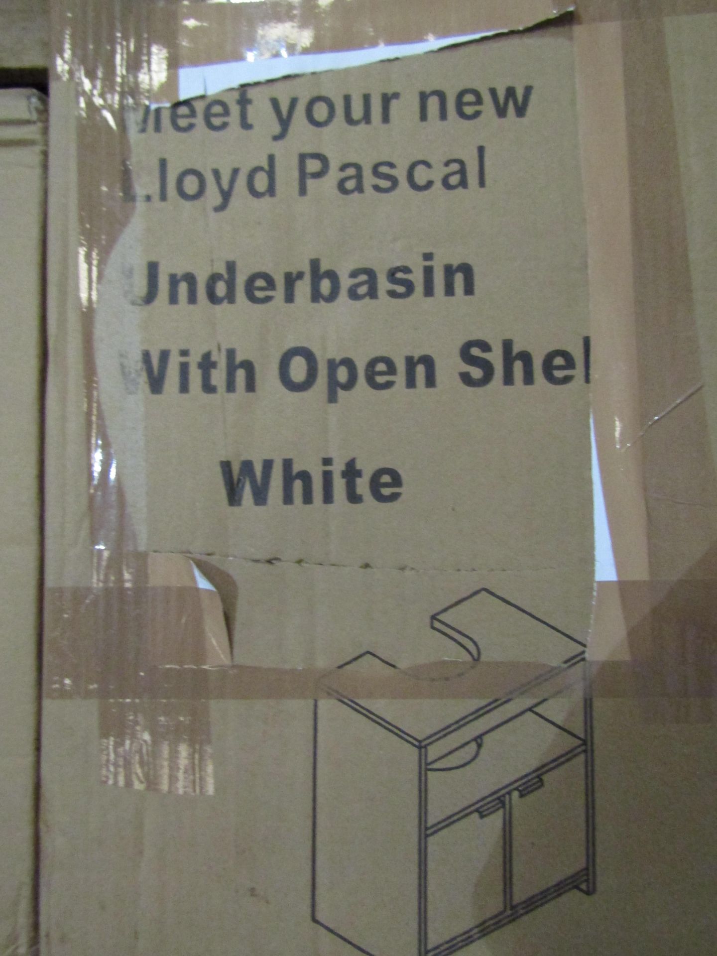 Lloyd Pascal Underbasin with Open Shelf, White. RRP £69 - Image 2 of 2