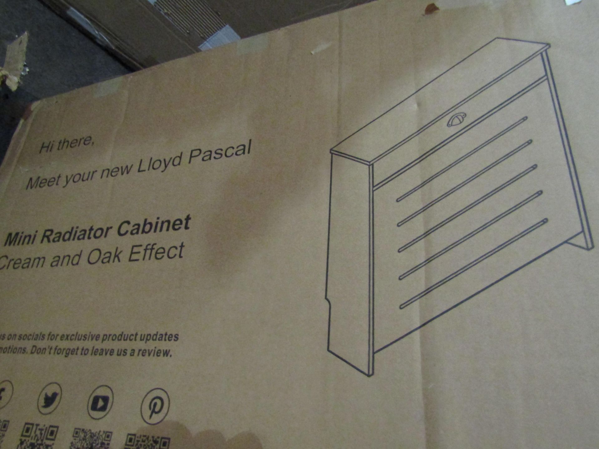 Lloyd Pascal Mini Radiator Cabinet, Cream and Oak. RRP £69 - Image 2 of 2