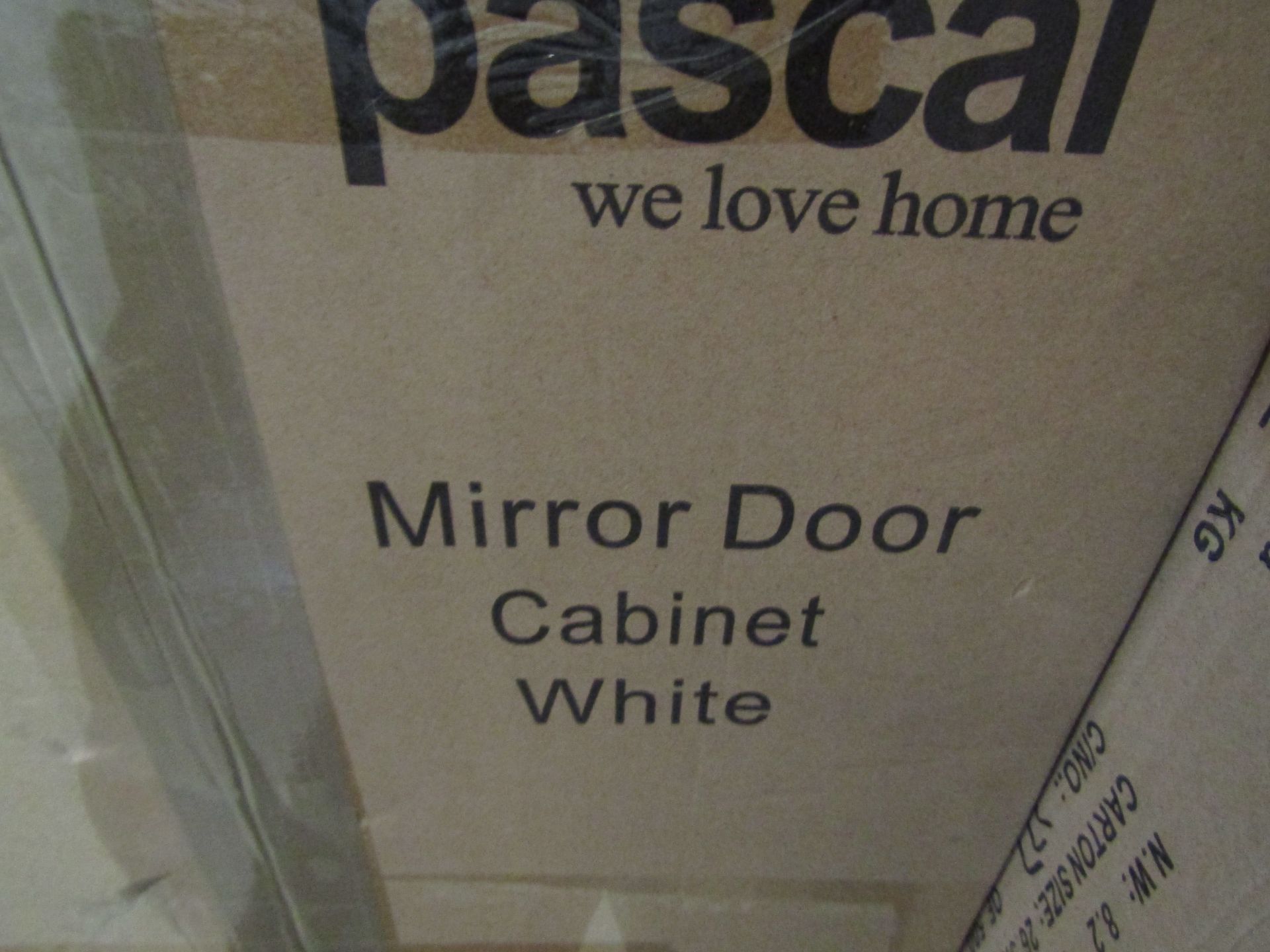 Lloyd Pascal Mirror Door Cabinet, White. RRP £79 - Image 2 of 2