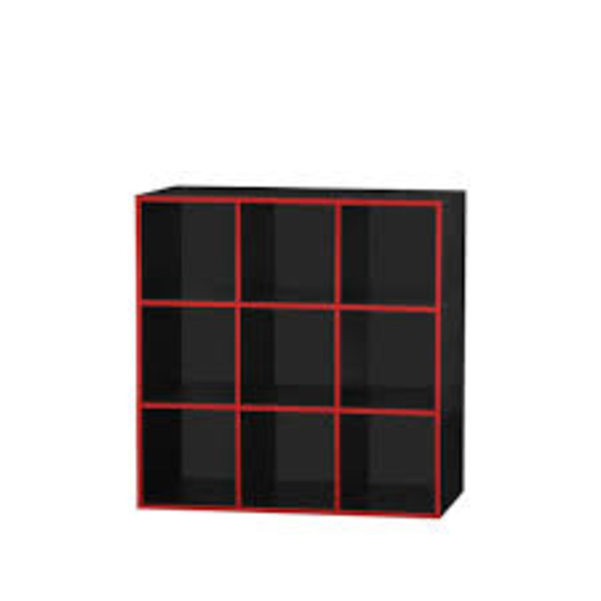 Lloyd Pascal VIRTUOSO 9 Cube Storage, Black/Red. RRP £109