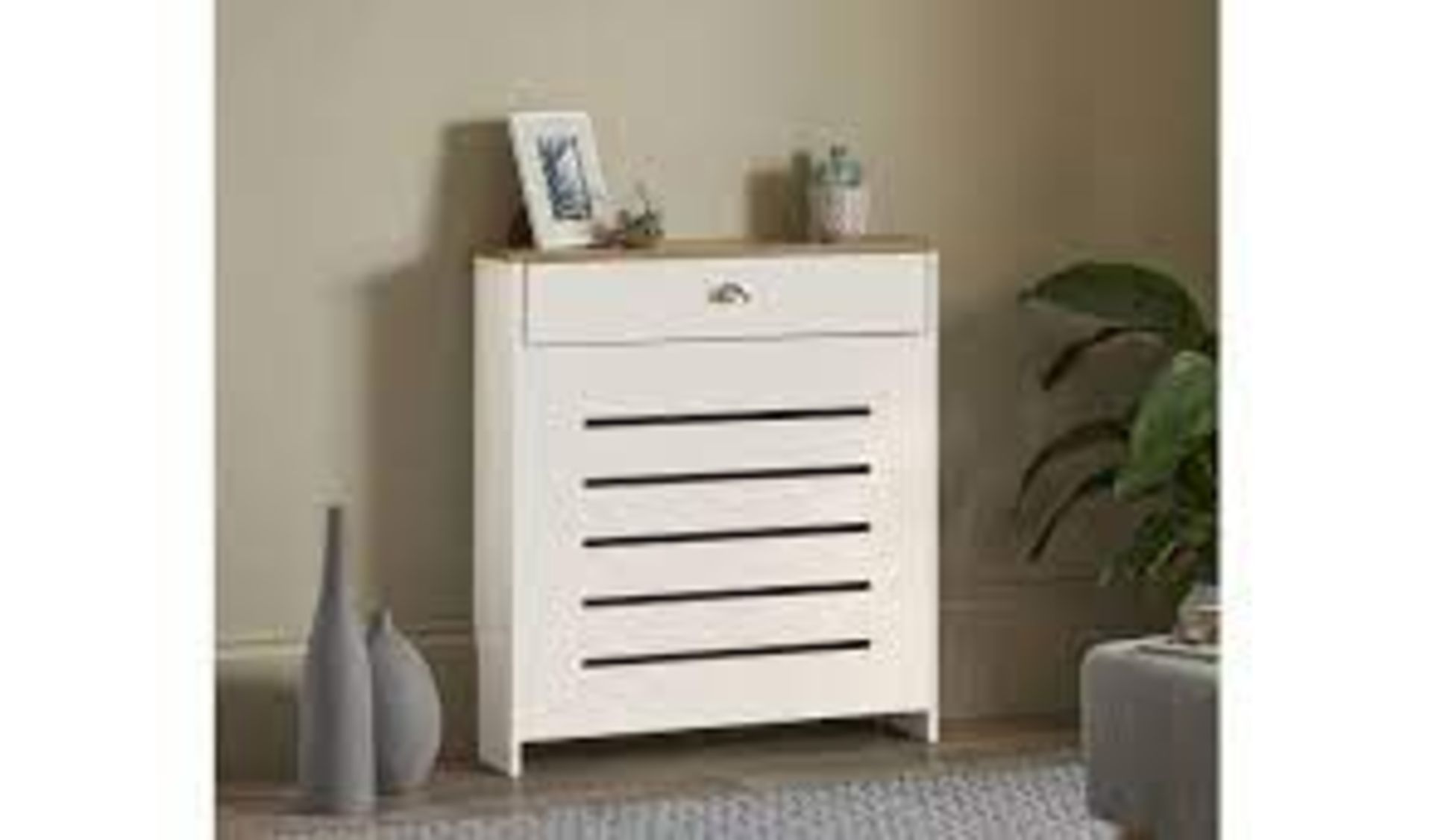 Lloyd Pascal Mini Radiator Cabinet, Cream and Oak. RRP £69