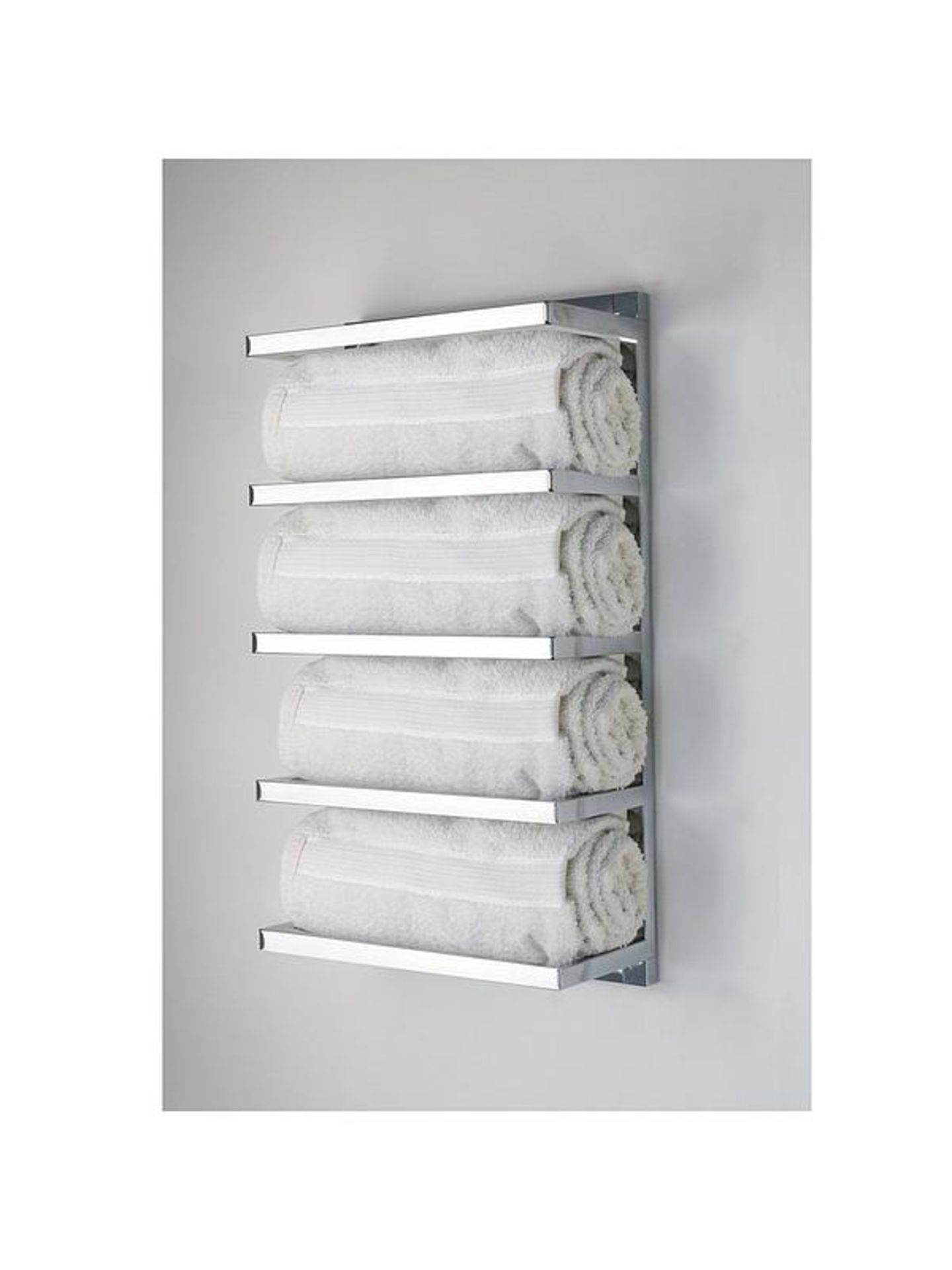 Lloyd Pascal 5-Tier Wall Mounted Towel Rack, Chrome. RRP £29