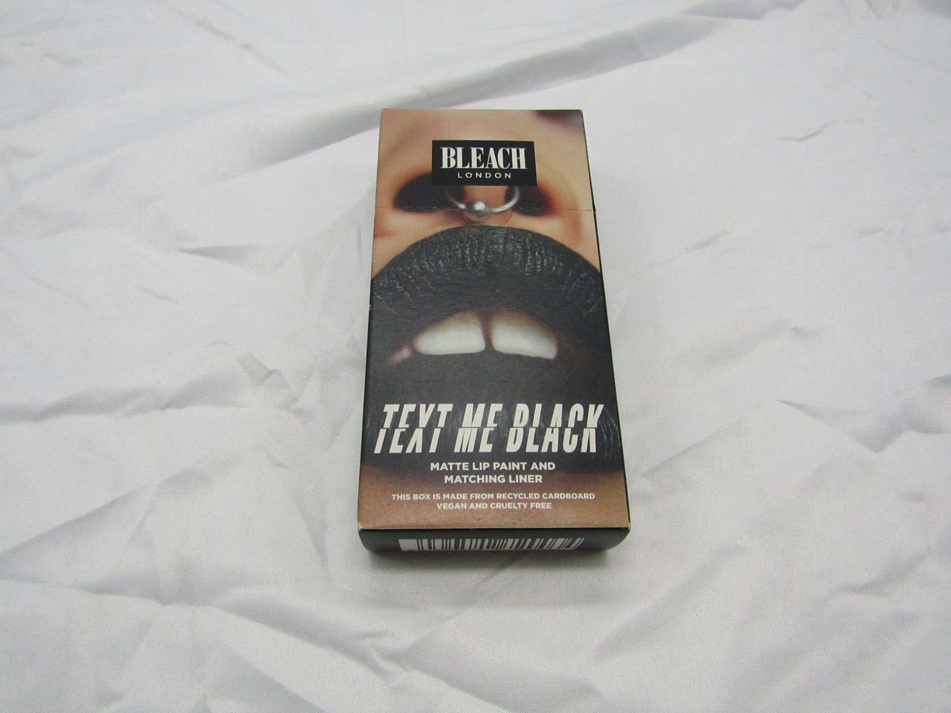 2x Bleach London - Text Me Black Matte Lip Paint & Matching Liner - New & Boxed.