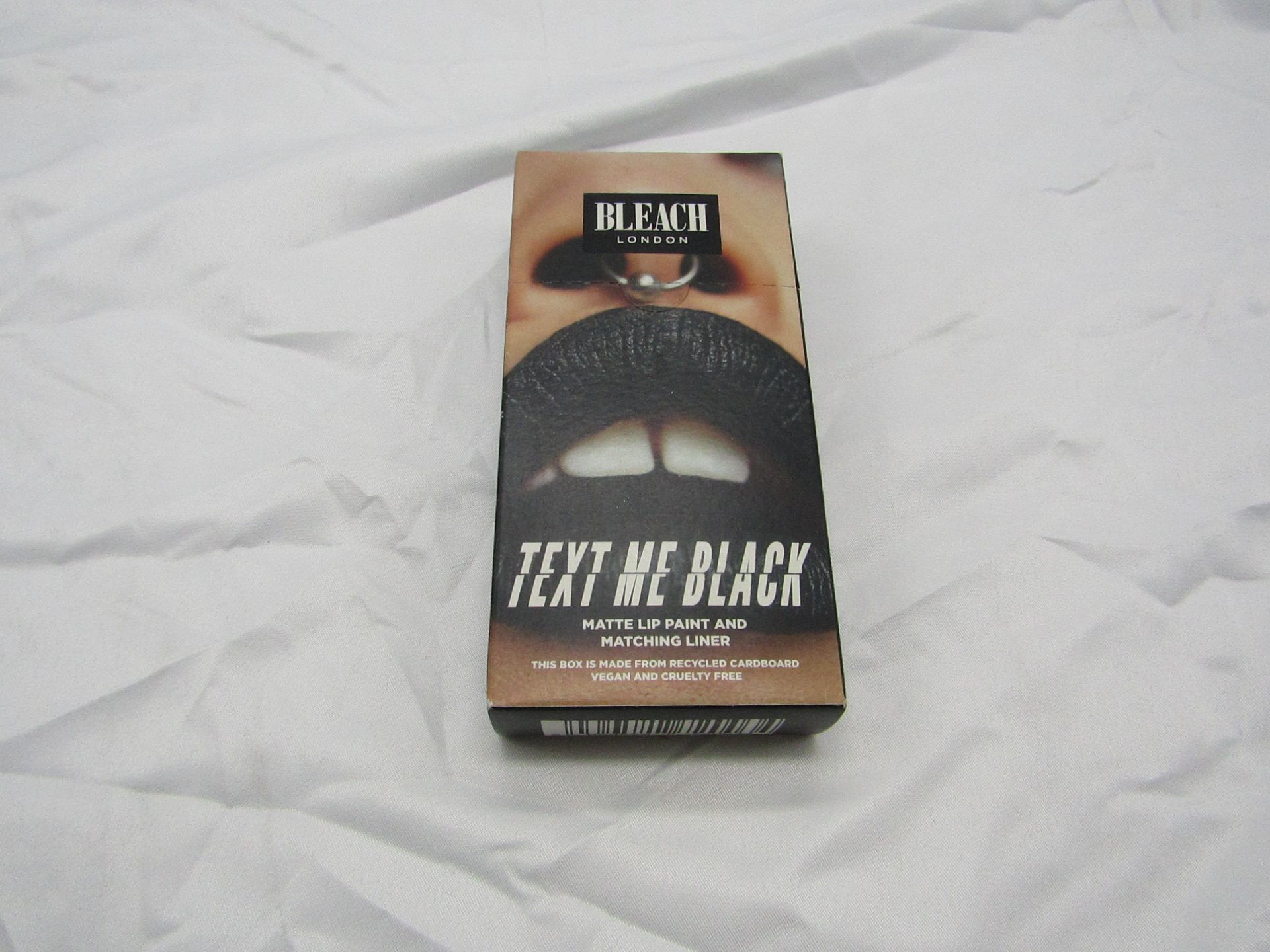 2x Bleach London - Text Me Black Matte Lip Paint & Matching Liner - New & Boxed.