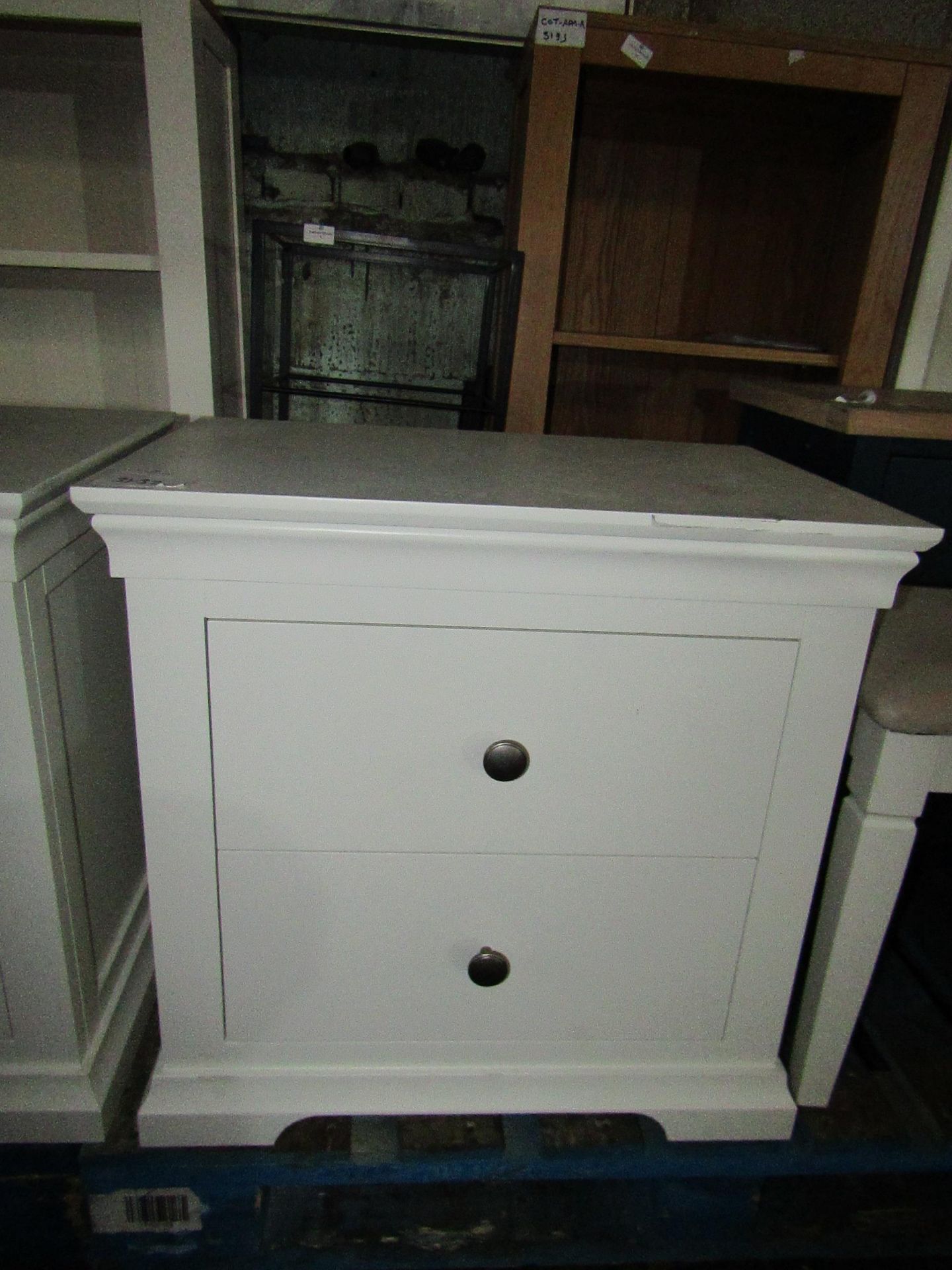 Cotswold Company Chantilly Warm White Large 2 Drawer Bedside RRP Â£229.00 (PLT COT-APM-A-3132)