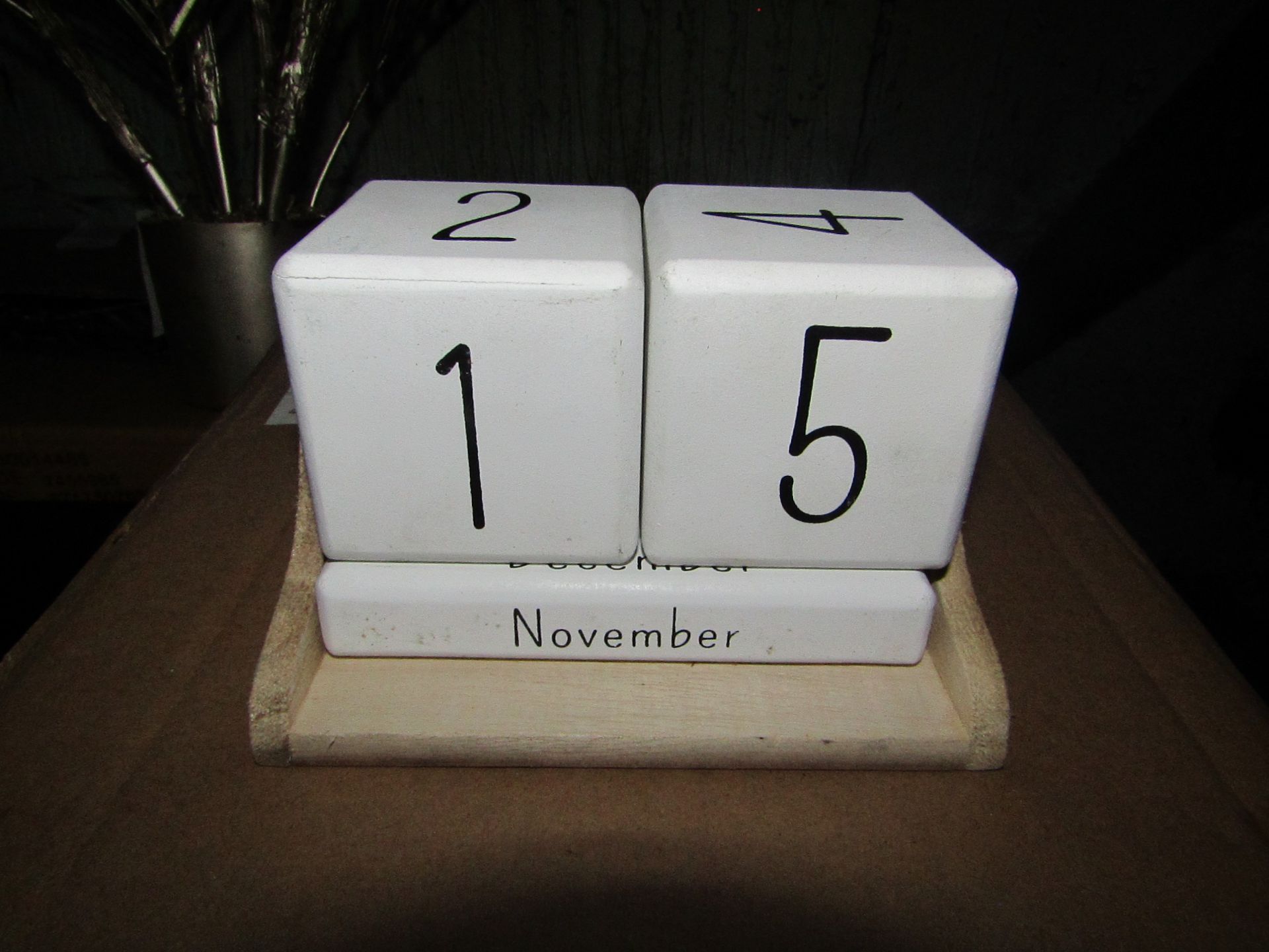 Cox & Cox Cement Perpetual Calendar RRP Â£50.00