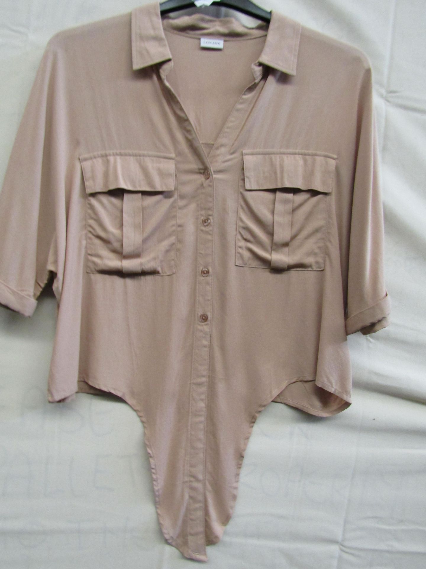 Lascana Blouse With Tie Front Beige Size 20 Looks Unworn No Tags