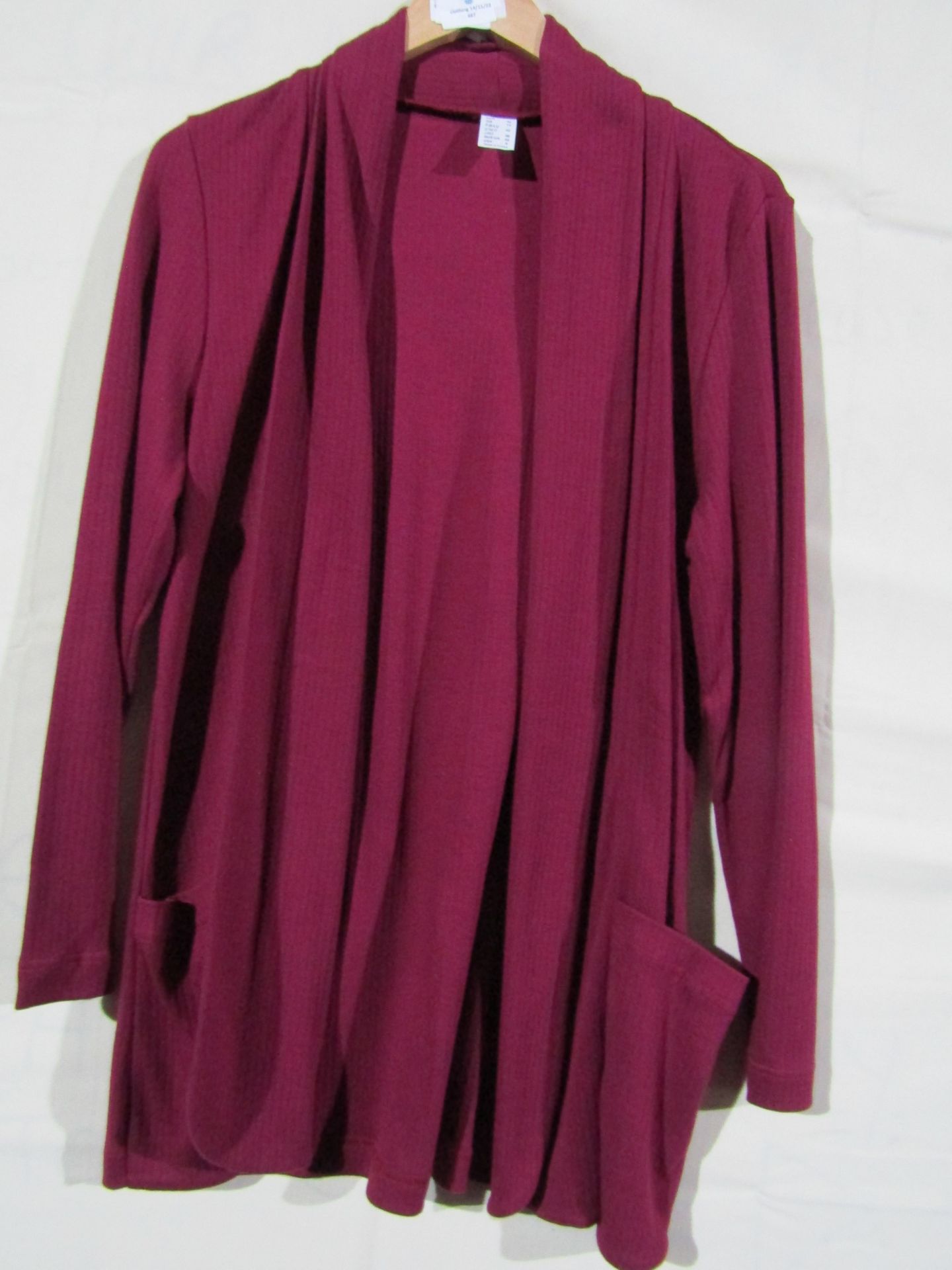 Unbranded Open Fronted Cardigan Red Size 14 New No Tags