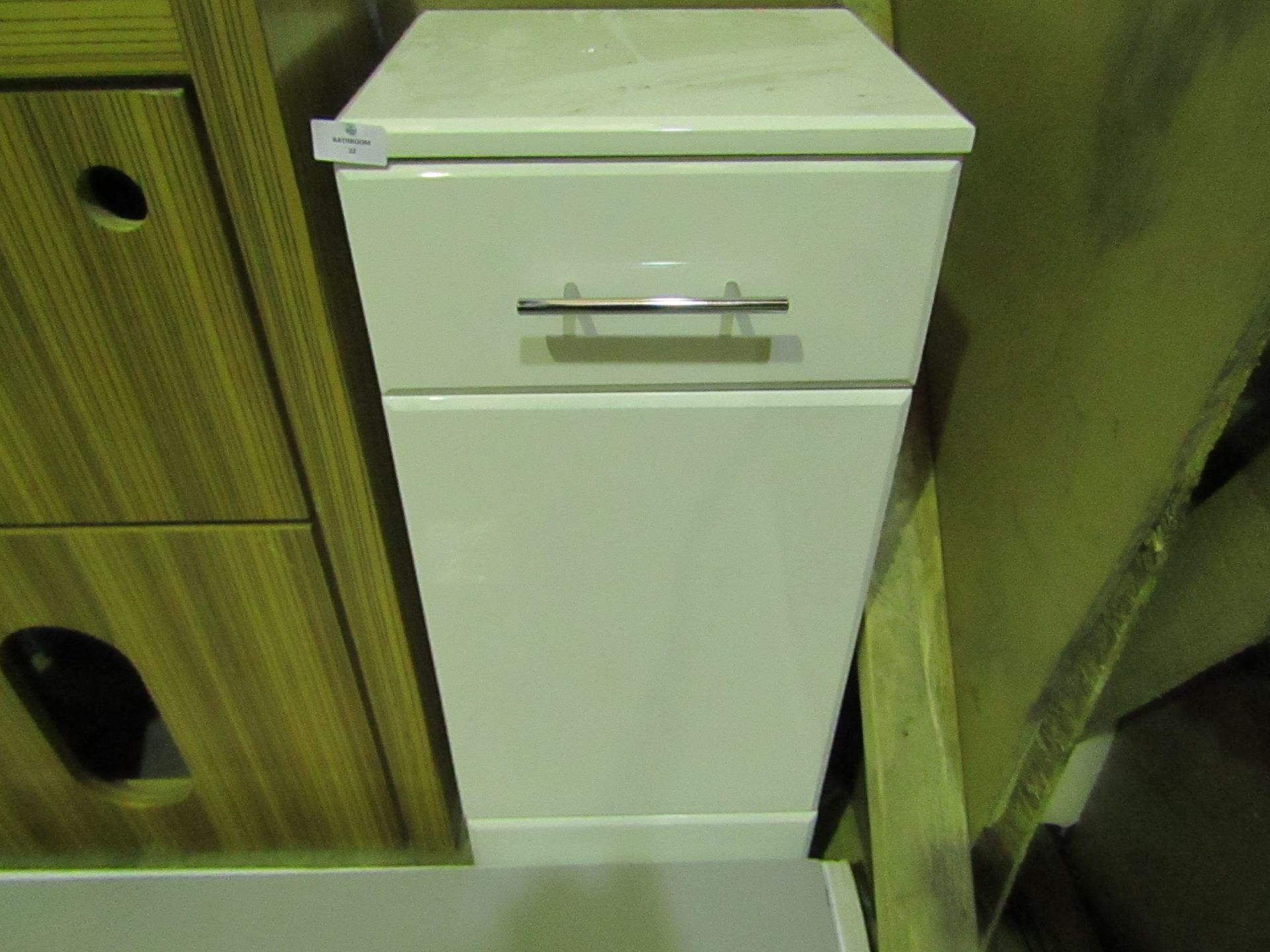 Unbranded - Gloss White 1-Drawer 1-Cupboard Unity ( 350x300x766mm ) - Unused display with box,