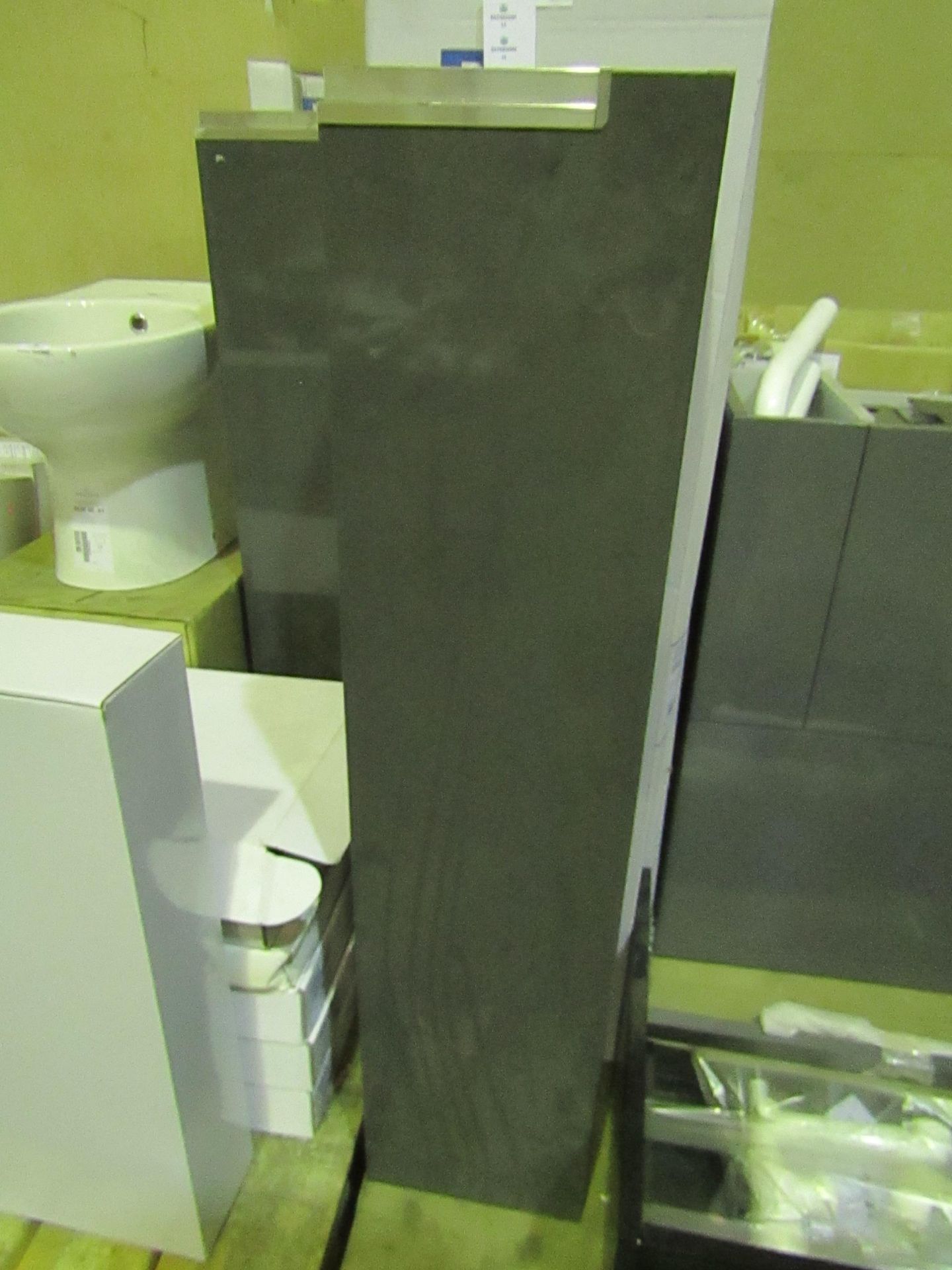 Roca - Victoria-N 1100mm Wall Hanging Gloss Grey Bathroom Cabinet - New & Boxed