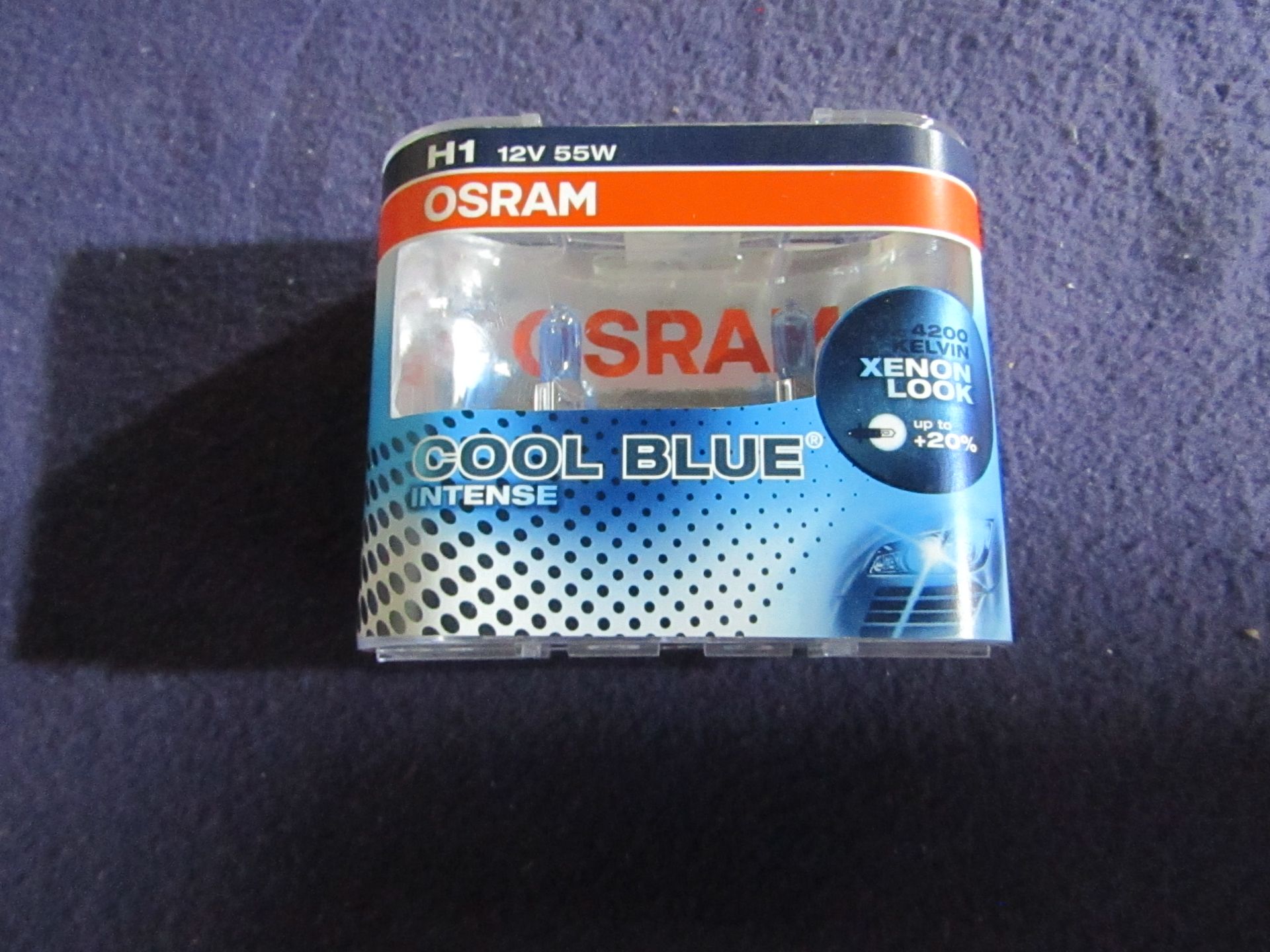 10x Osram - Intense Cool Blue H1 12v 55w Xenon Look Car Bulb ( Packs of 2 ) - Unused & Boxed.