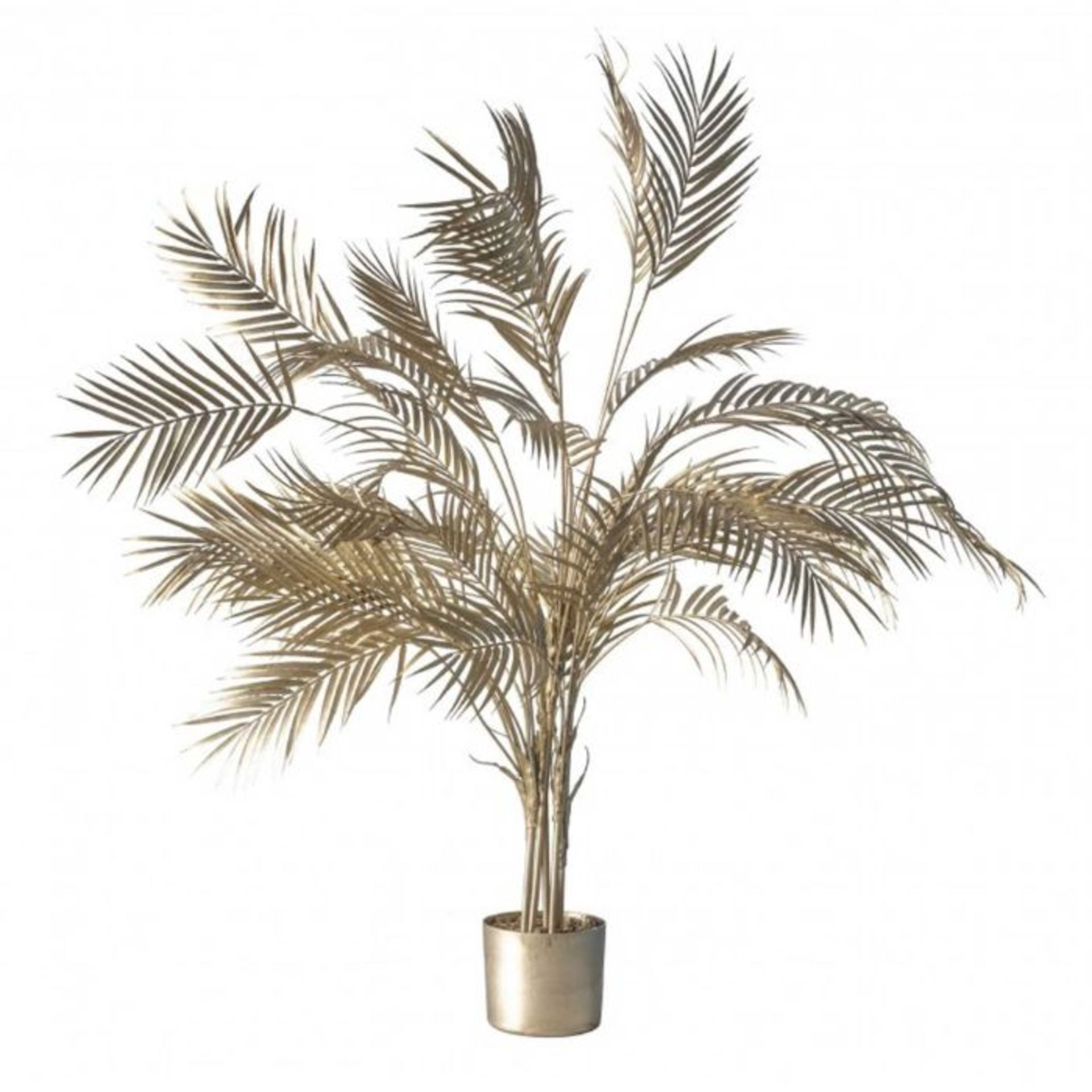 Rowen Homes Brynn Champagne Gold Large Artificial Potted Palm Tree - RRP £94 SKU ROW-APG-7455485-A+