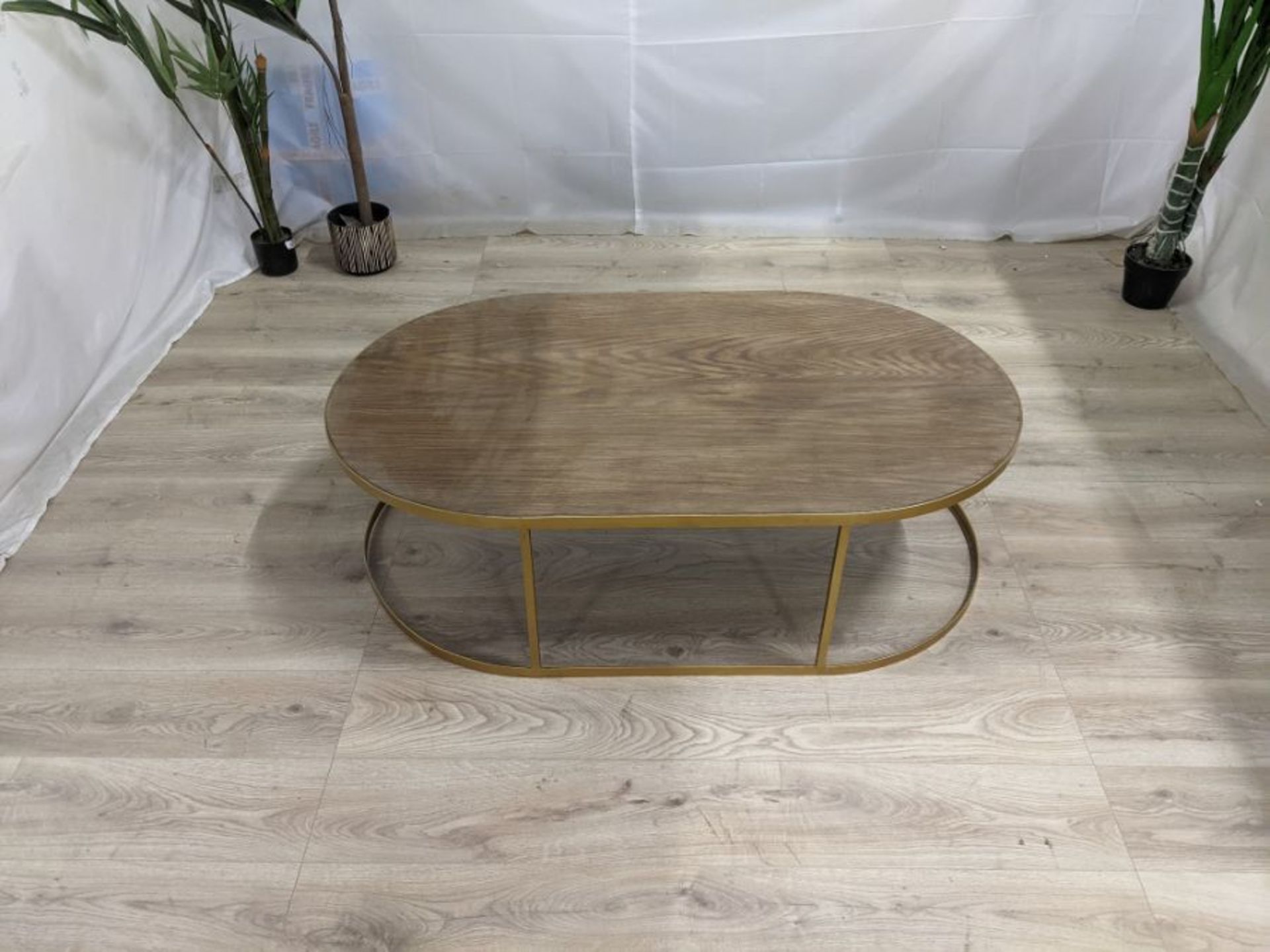 OKA Lutwidge Gold Finished Iron Nested Coffee Table Set - RRP £550 SKU OKA-9A13606-1-10-1185-10-BC10 - Image 5 of 5