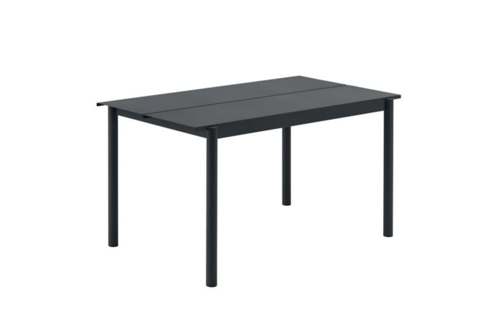 Heal's Linear Outdoor Garden Steel Table Large Black 200cm RRP £1195 SKU HEA-APM-1056353-B PID HEA-A - Image 3 of 3