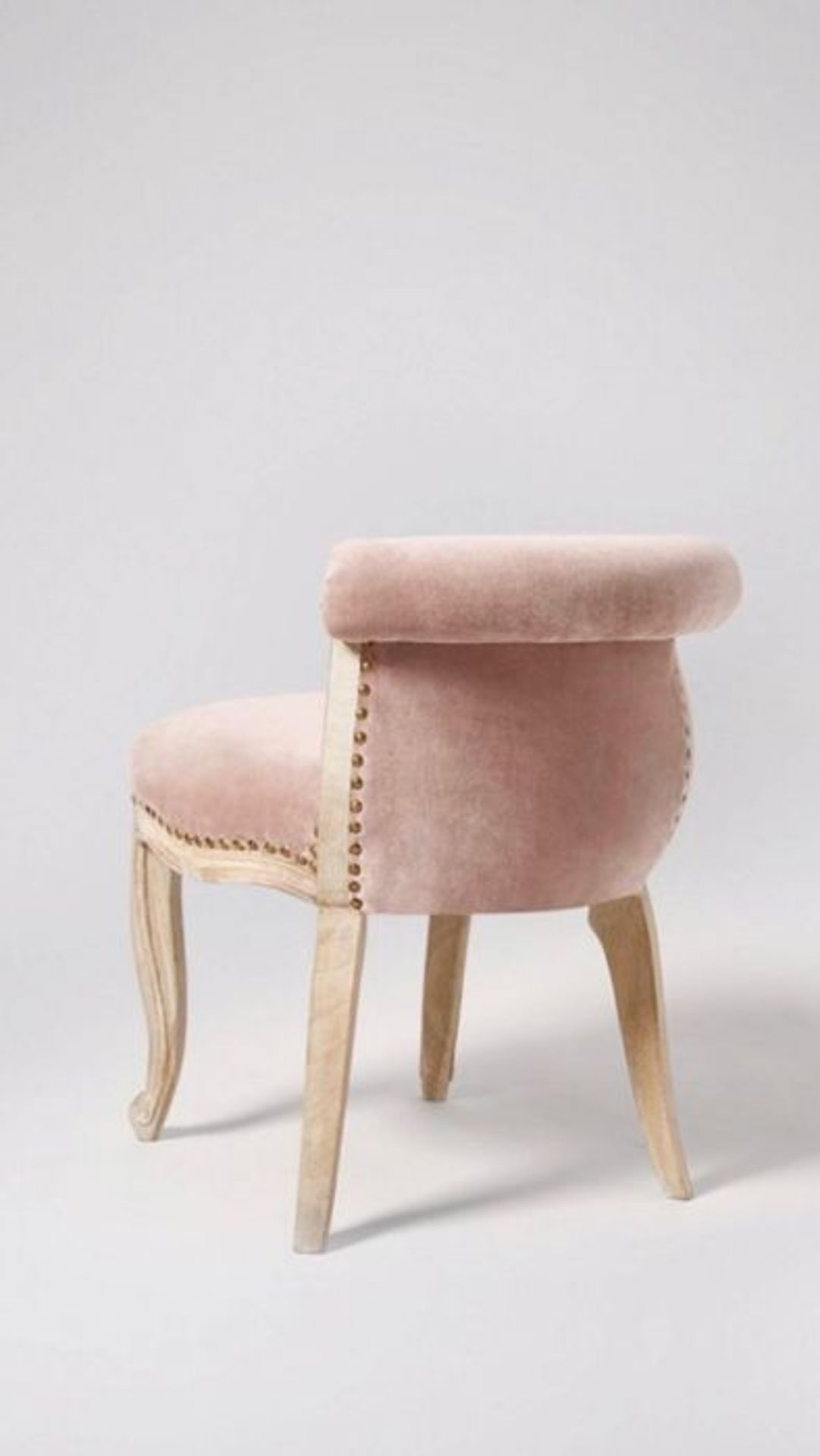 Swoon Rouen Cocktail Chair Mango Wood & Blush Pink RRP £249.00 SKU SWO-AP-rouenduceggpnk-B PID SWO-A - Image 2 of 3