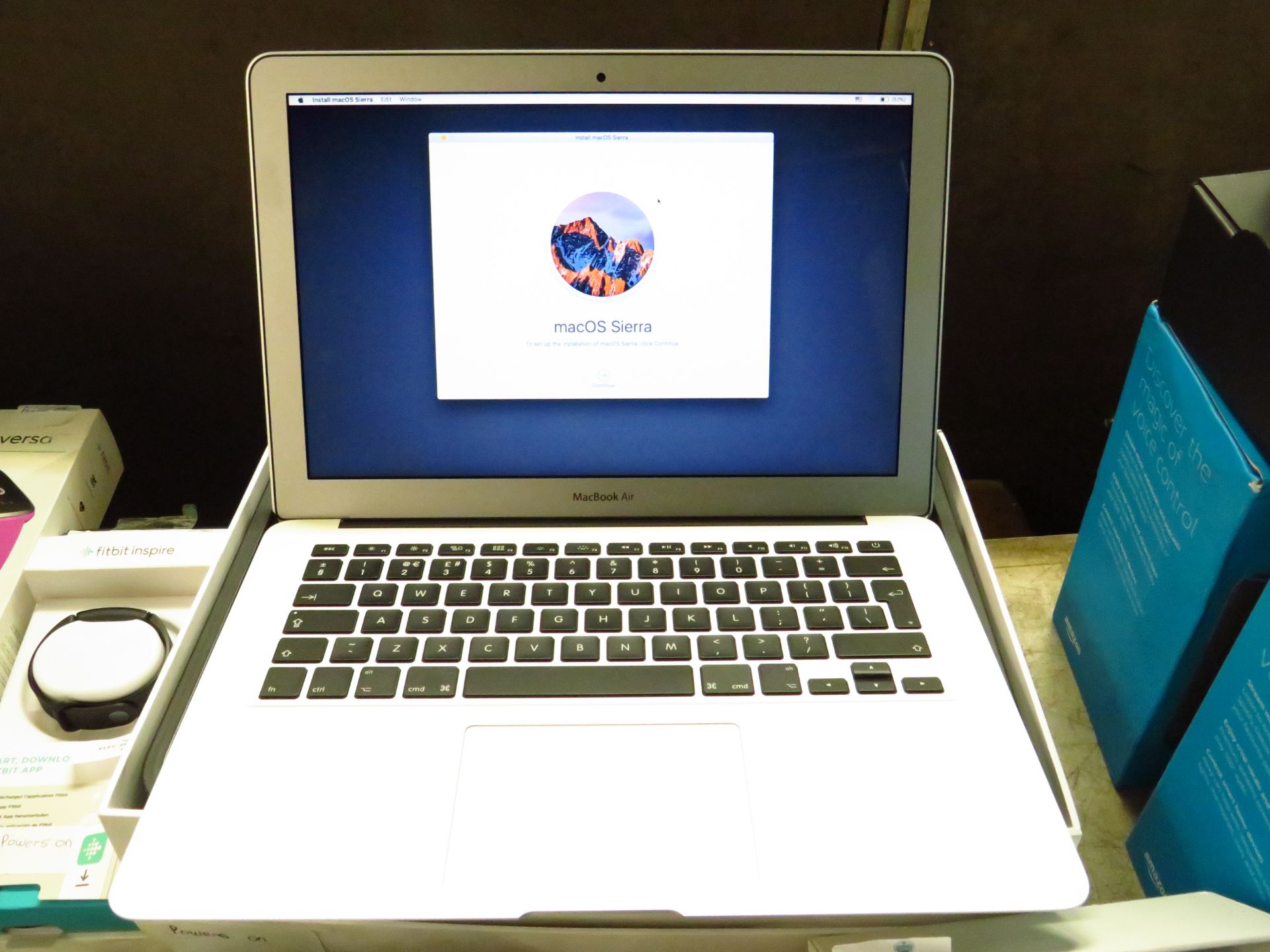 Apple Mac book Air 13" model A-1466, Serial No C1MT91STH3QF, comes with original box and charger,