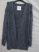 Open Fronted Cardigan Grey Approx Size M-L New With Tags