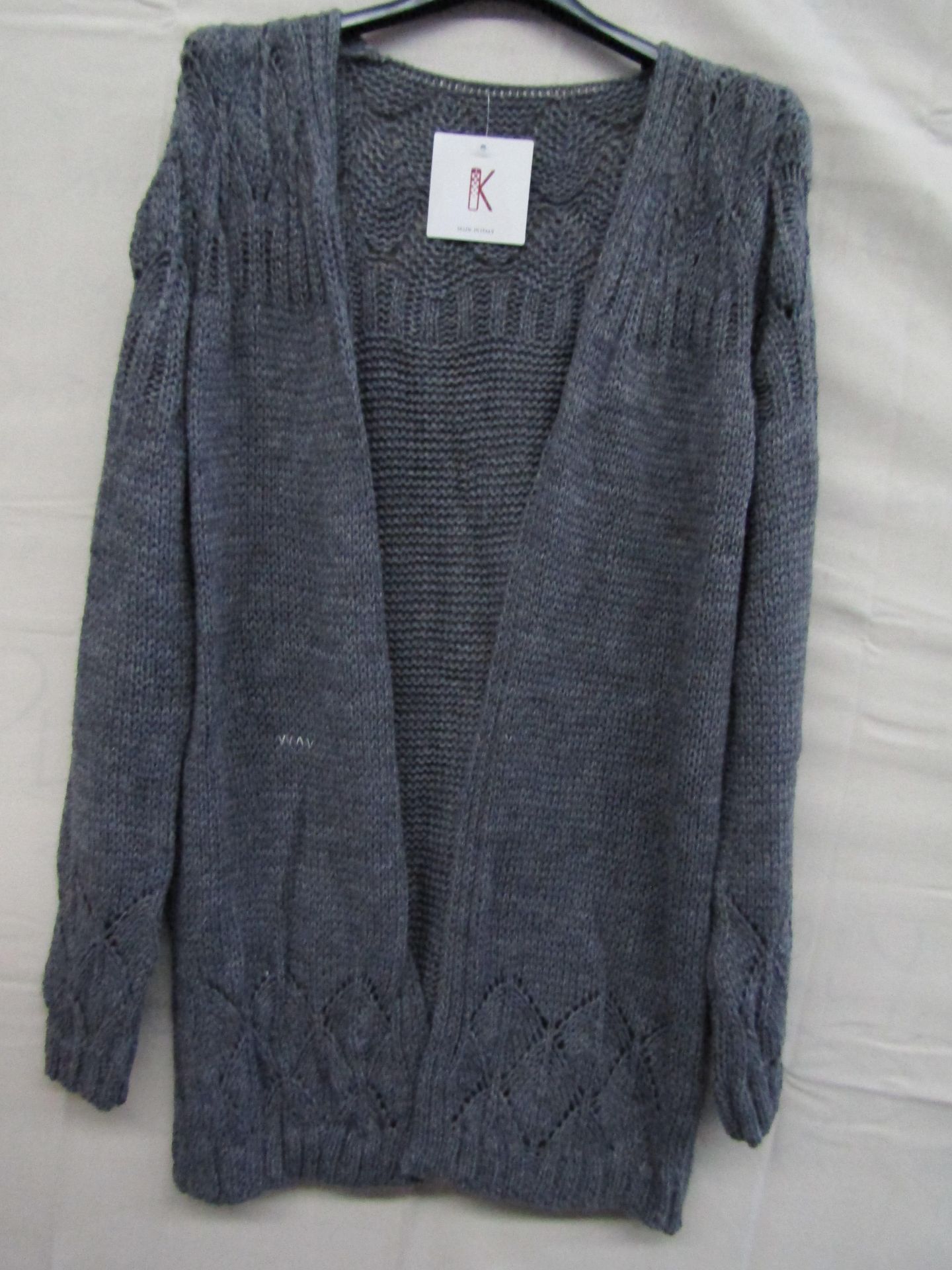 Open Fronted Cardigan Grey Approx Size M-L New With Tags