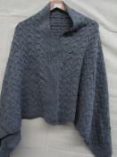 Knitted Poncho Grey One Size New & Packaged