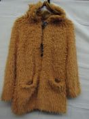 Teddy Bear Jacket Lined Mustard Colour Approx Size 12-14 New With Tags