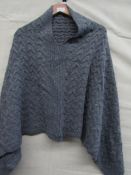 Knitted Poncho Grey One Size New & Packaged
