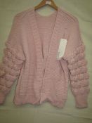 Raymon Ladies Open Fronted Cardigan Pink Approx Size M New & Packaged