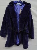 Fleecy Lined Jacket Purple Approx Size 10-12 ( Needs a Repair To The Lining ) Unworn With Tags