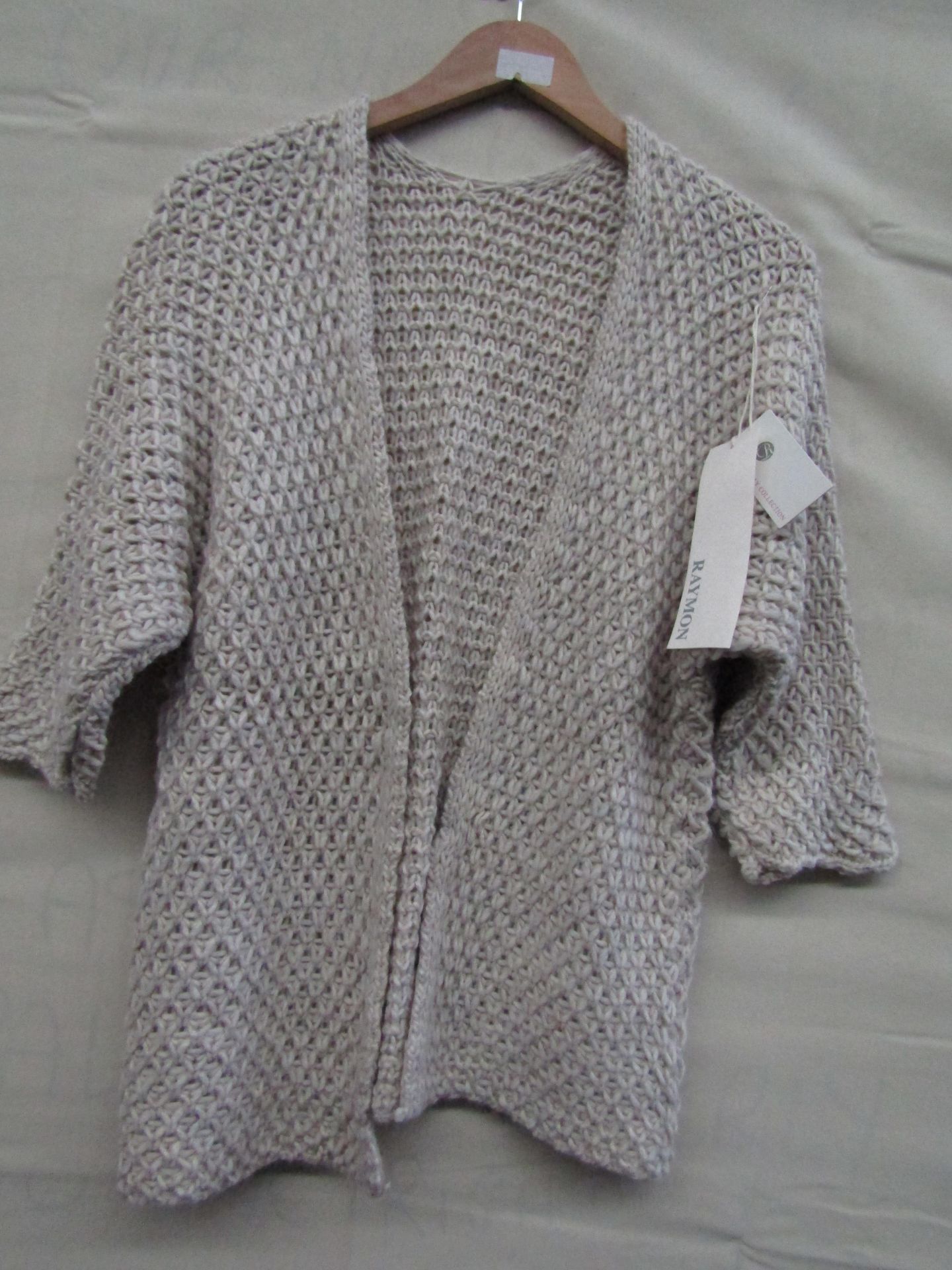 Raymon Ladies Open Fronted 3/4 Length Sleeve Cardigan Cream Approx Size M New & Packaged