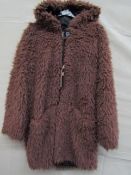 Teddy Bear Jacket Lined Brown Approx Size 12-14 New With Tags